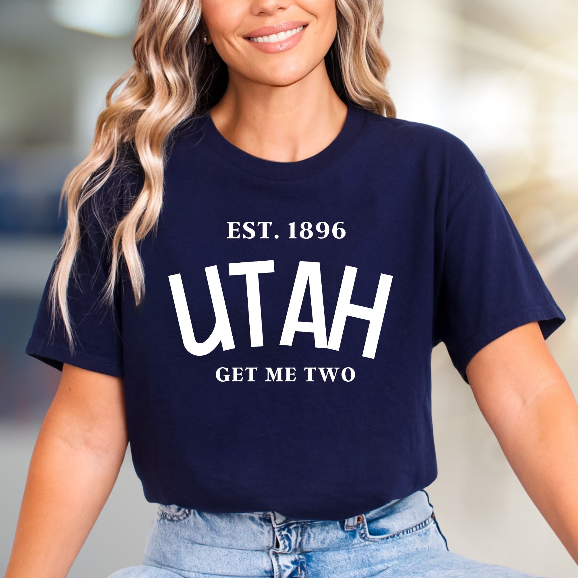 "UTAH GET ME TWO" State Pride Graphic Tee, a Witty Travel Pick for Locals & Visitors