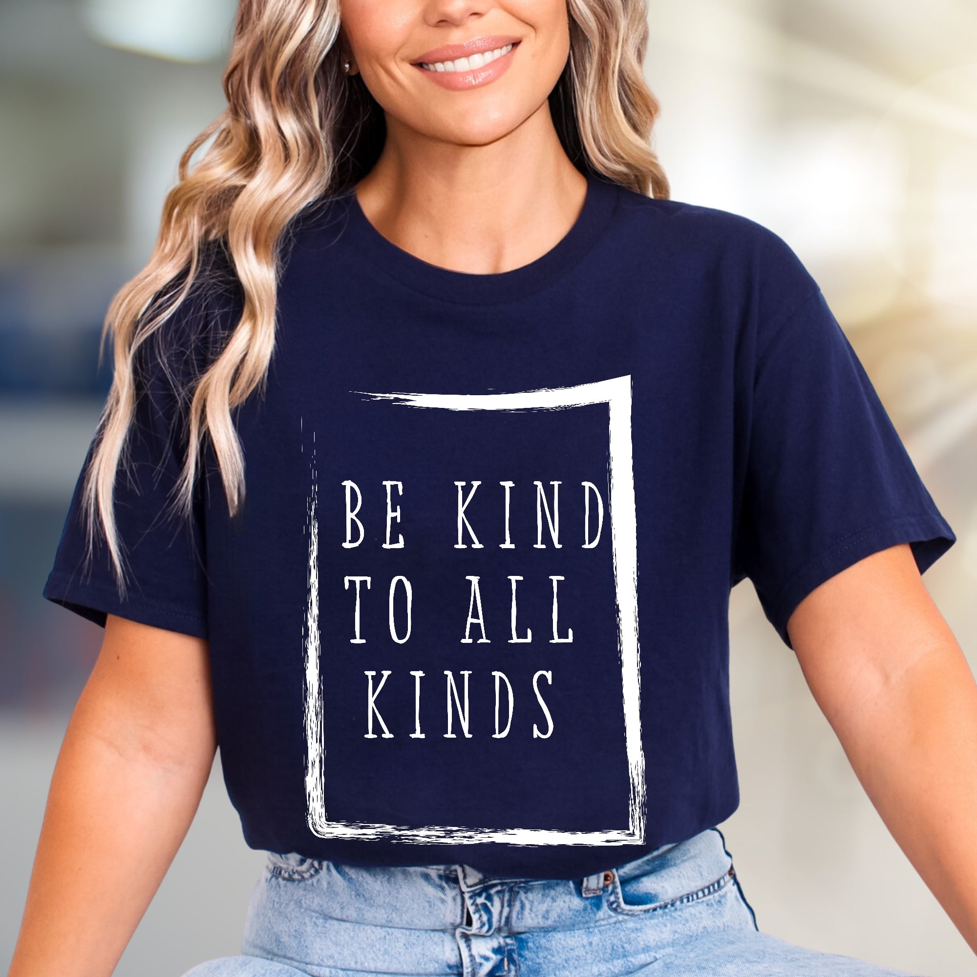 "BE KIND TO ALL KINDS" Empathy Graphic Tee, an Inspirational Pick for Advocates