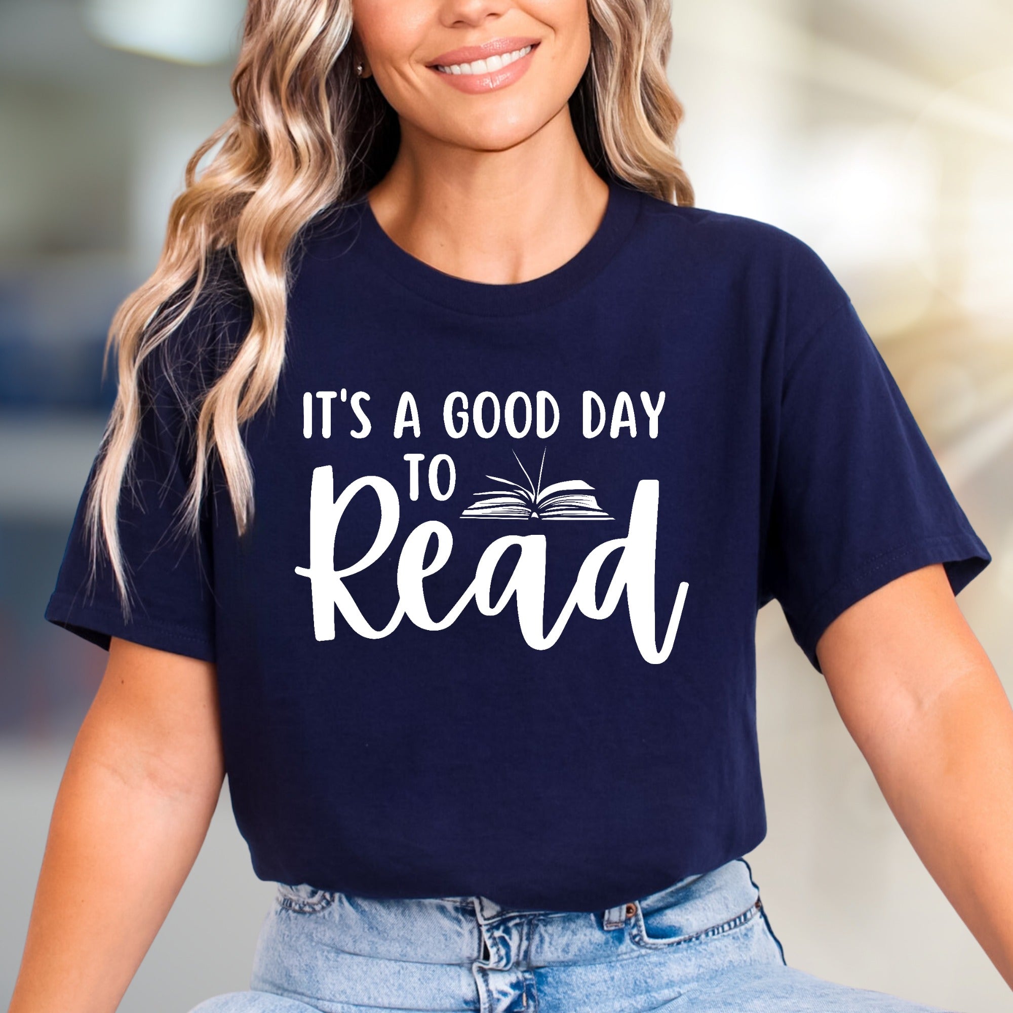 "It's a Good Day to Read" Book Lover Graphic Tee, a Literary Pick for Avid Readers