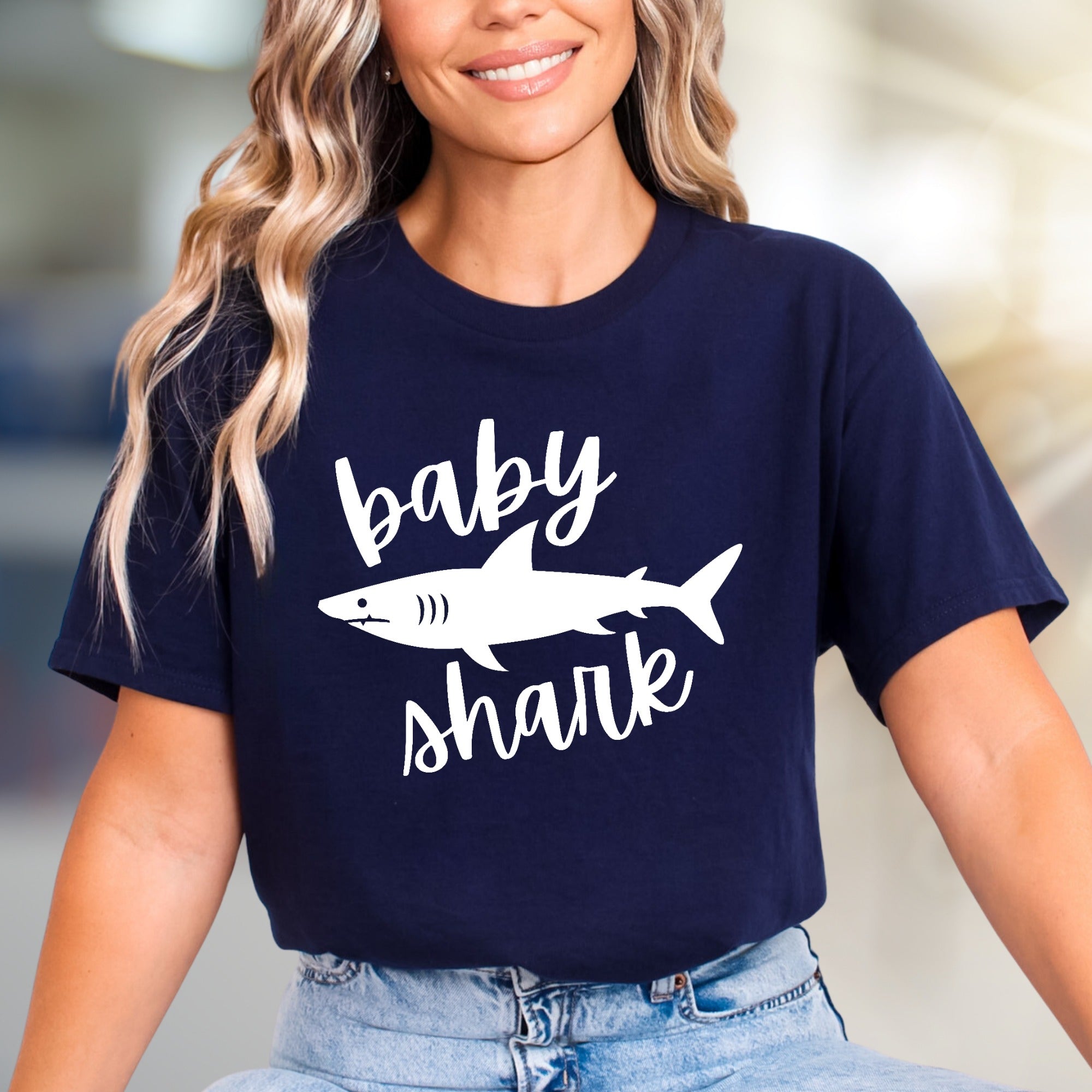 "Baby Shark" Ocean Life Graphic Tee, a Playful Pick for Enthusiasts