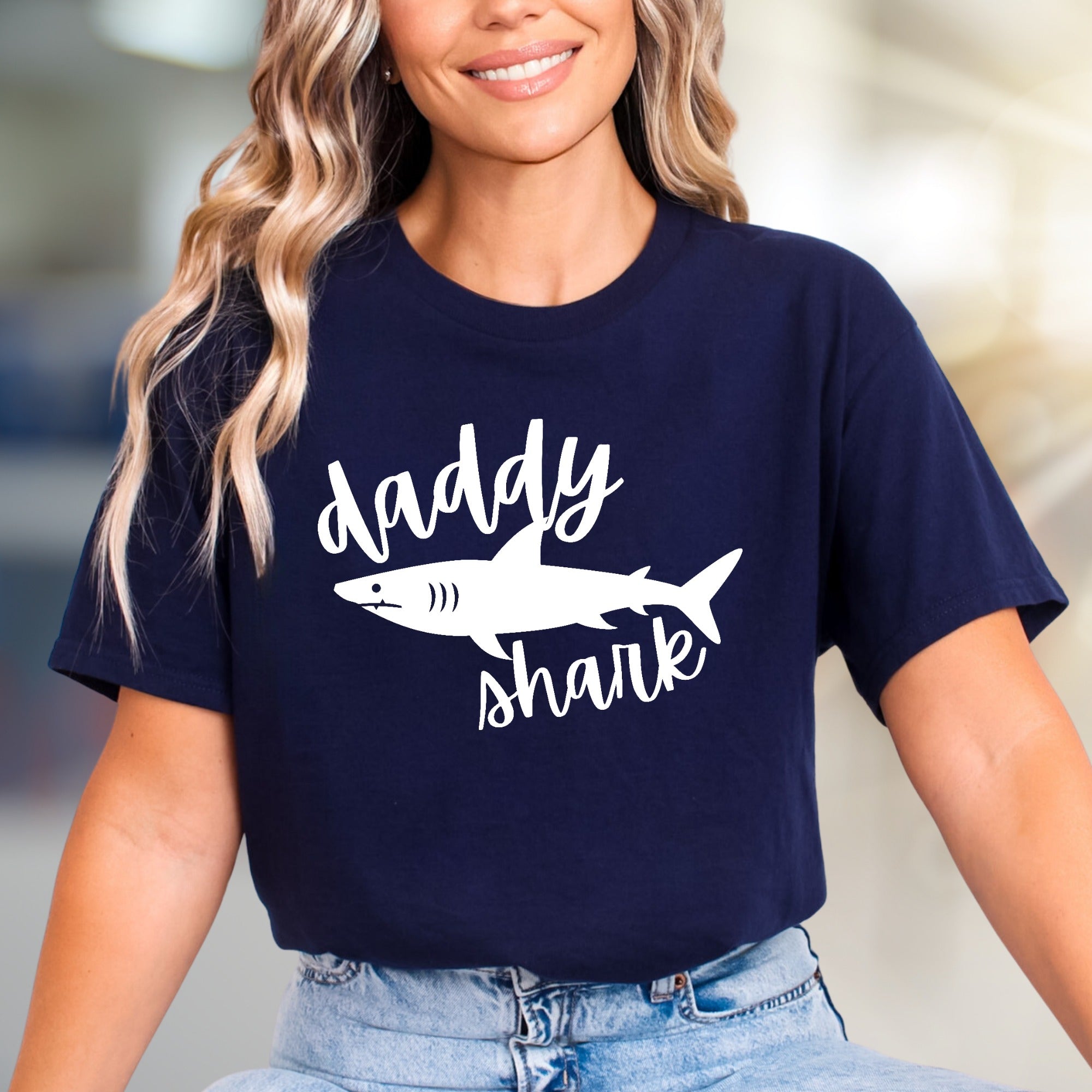 "Daddy Shark" Graphic Tee, a Fun Family Pick for New Fathers
