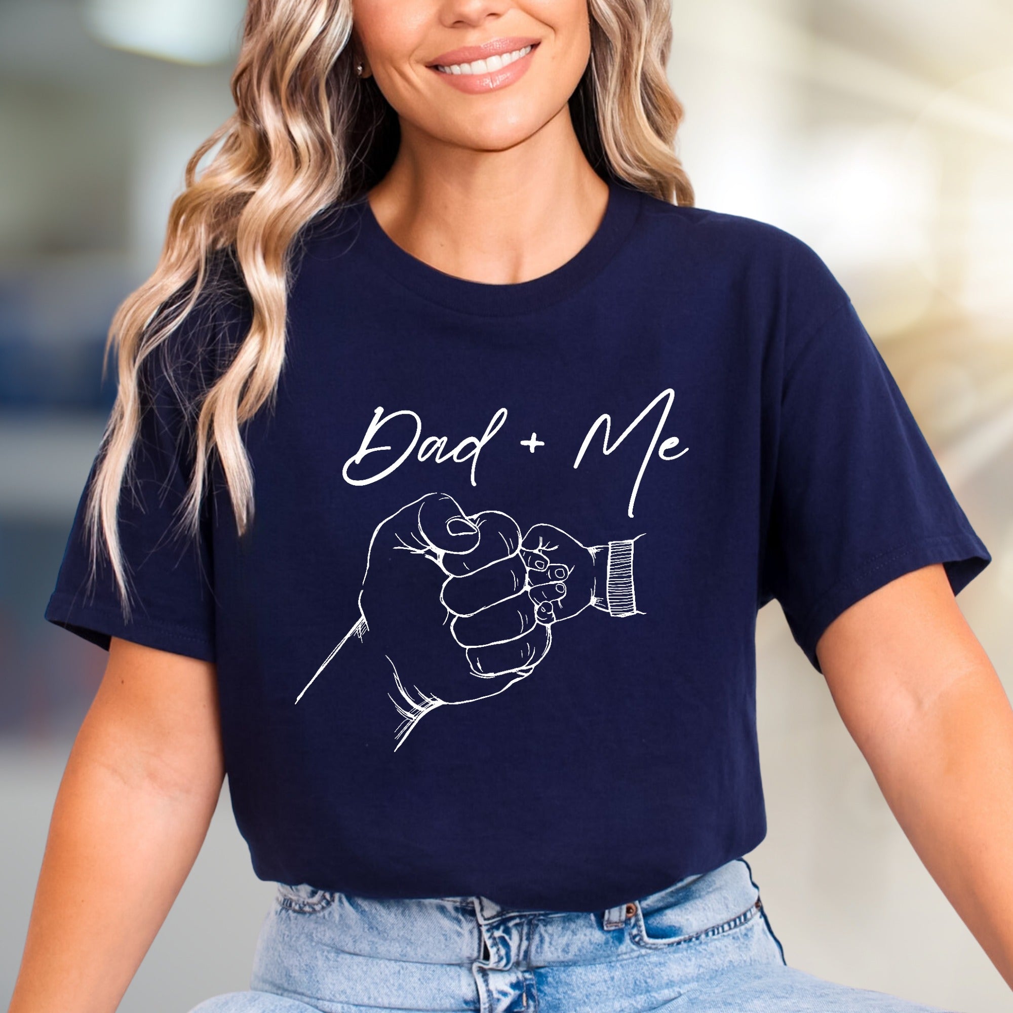 "Dad + Me" Interlocking Hands Graphic Tee, a Heartfelt Keepsake for Parents