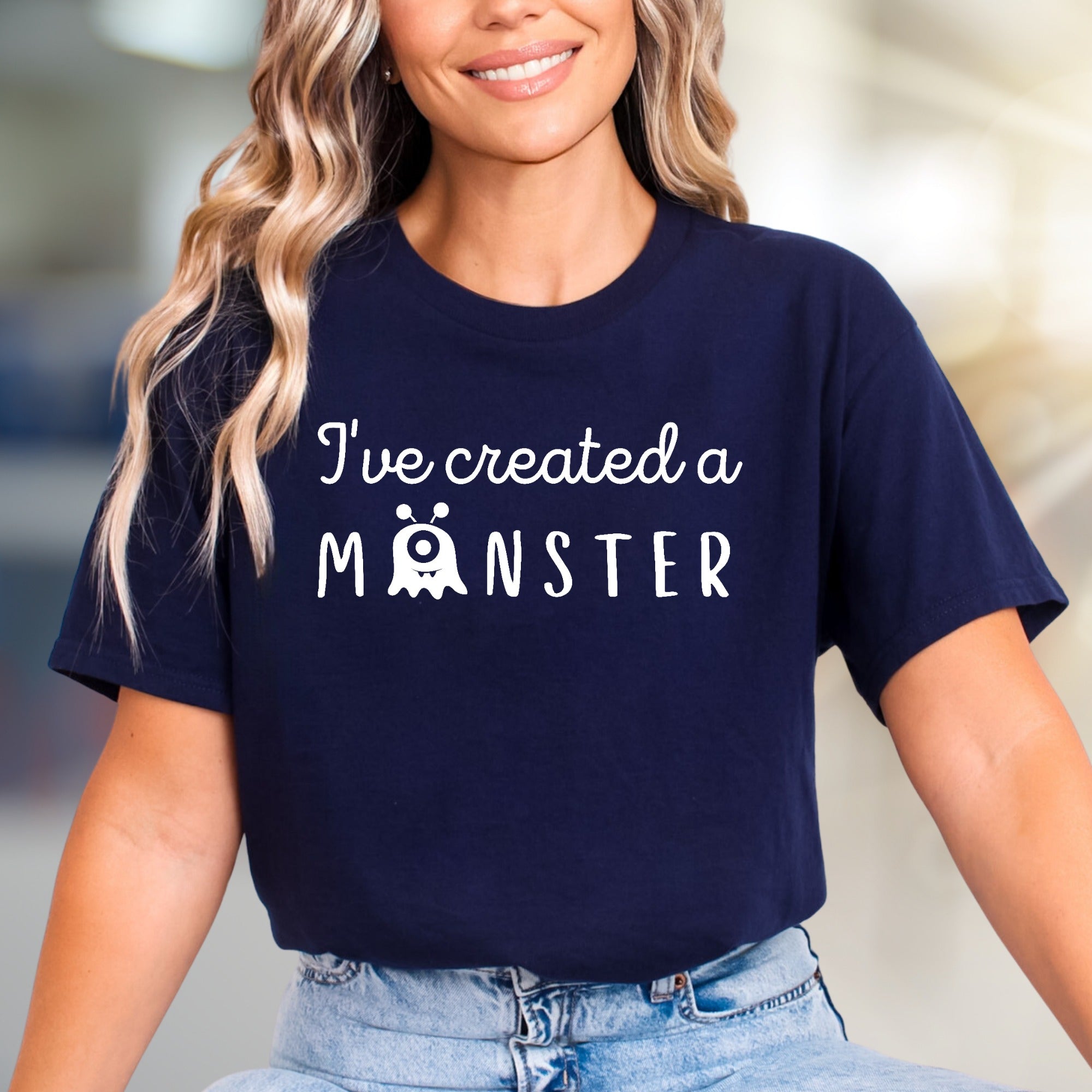 "I've Created a Monster" Whimsical Graphic Tee, a Playful Pick for Parents