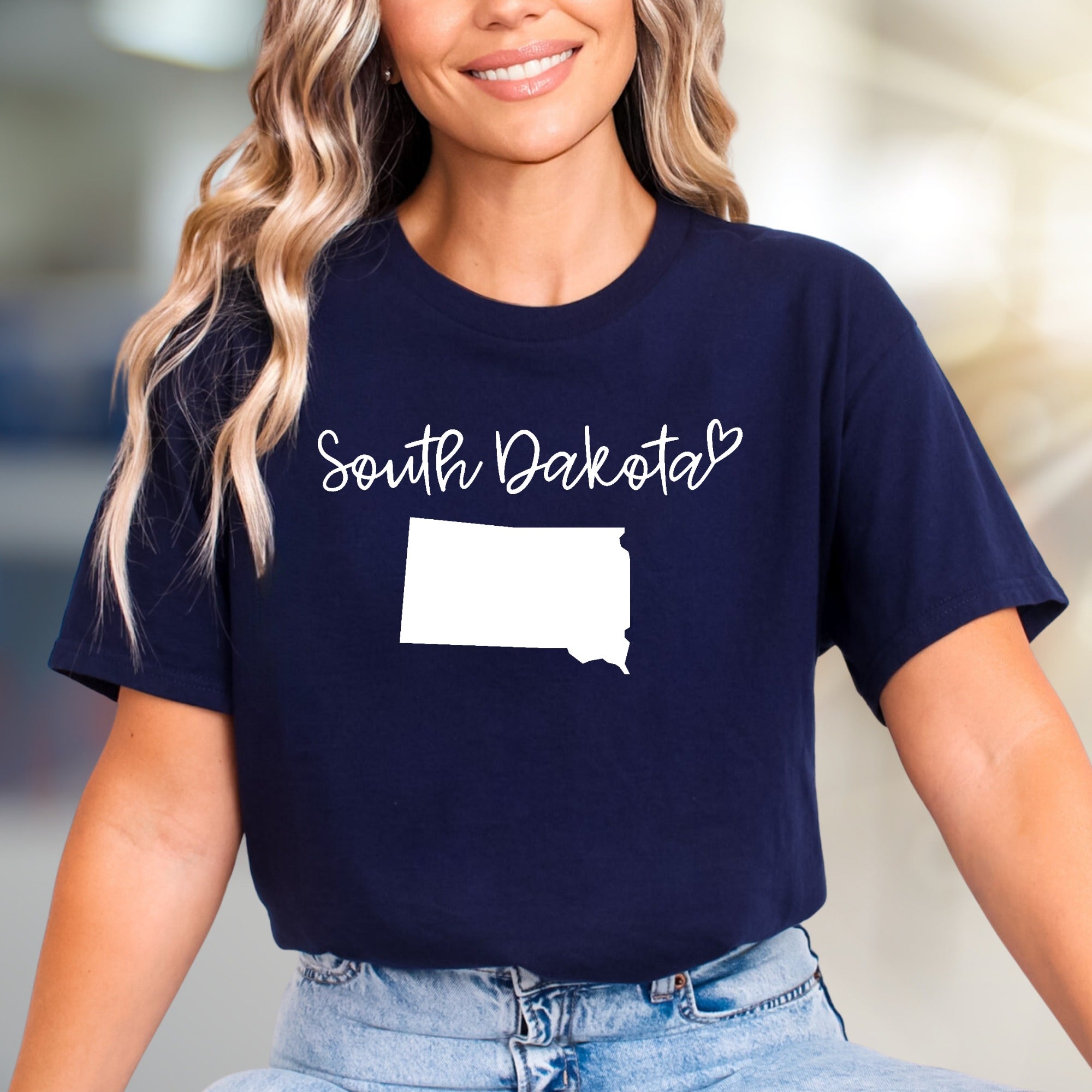 "South Dakota" State Outline Graphic Tee, A Home State Pick for Proud Residents