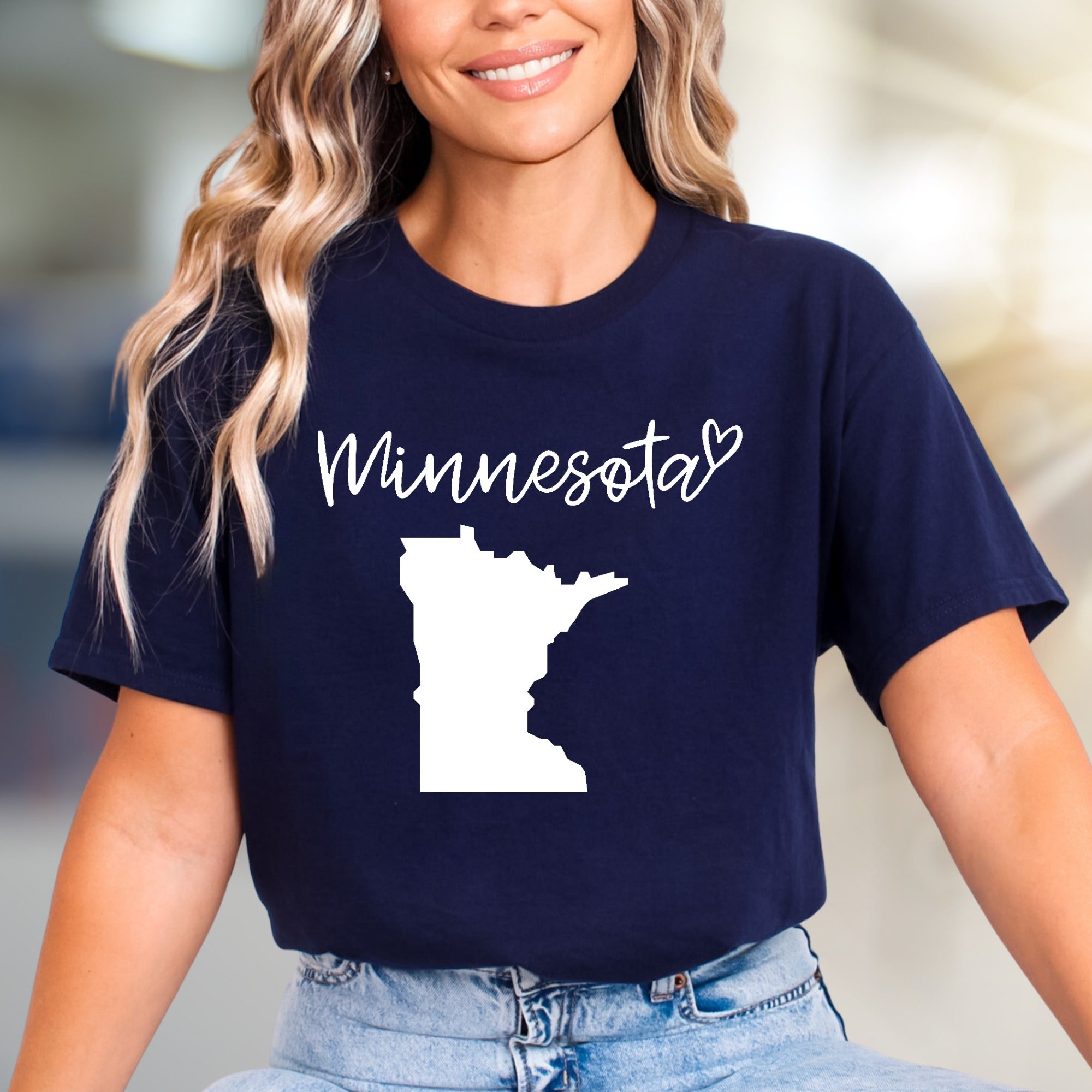 "Minnesota" State Love Graphic Tee, a Hometown Pride Pick for Enthusiasts