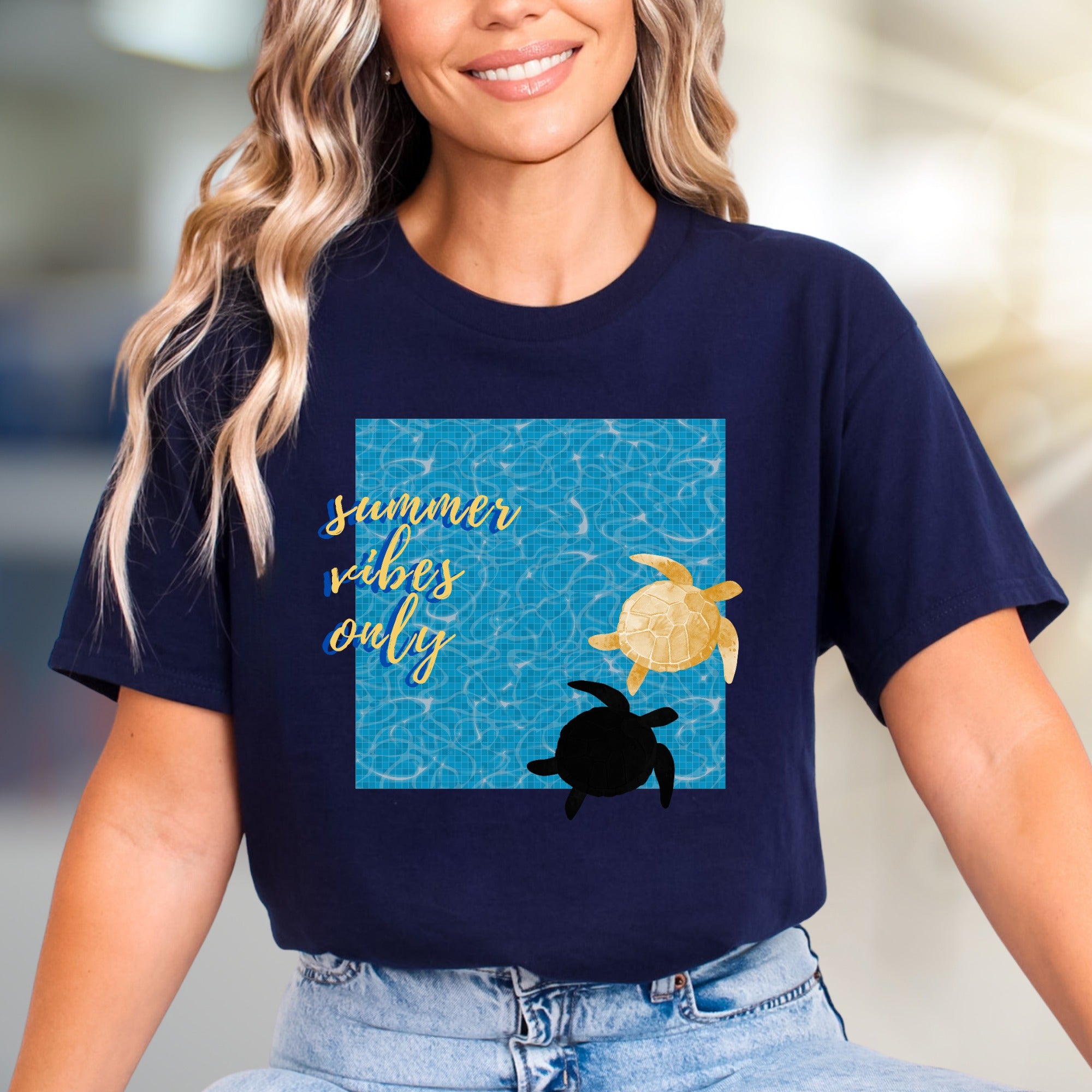 “Summer Vibes Only” Ocean Graphic Tee, a Coastal Pick for Beach Lovers