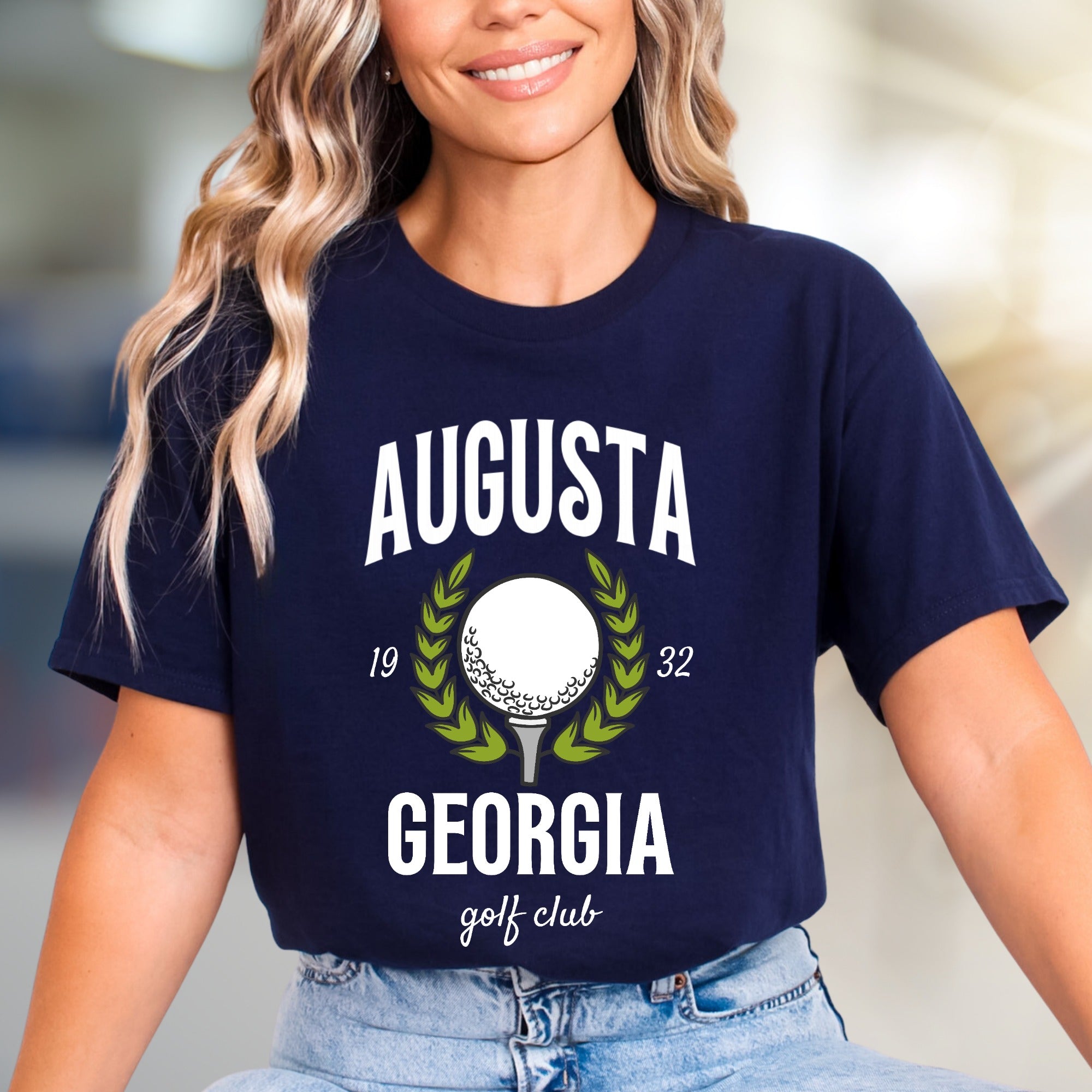 "Augusta Georgia Golf Club" Vintage Sports Graphic Tee, a Classic Pick for Golf Enthusiasts