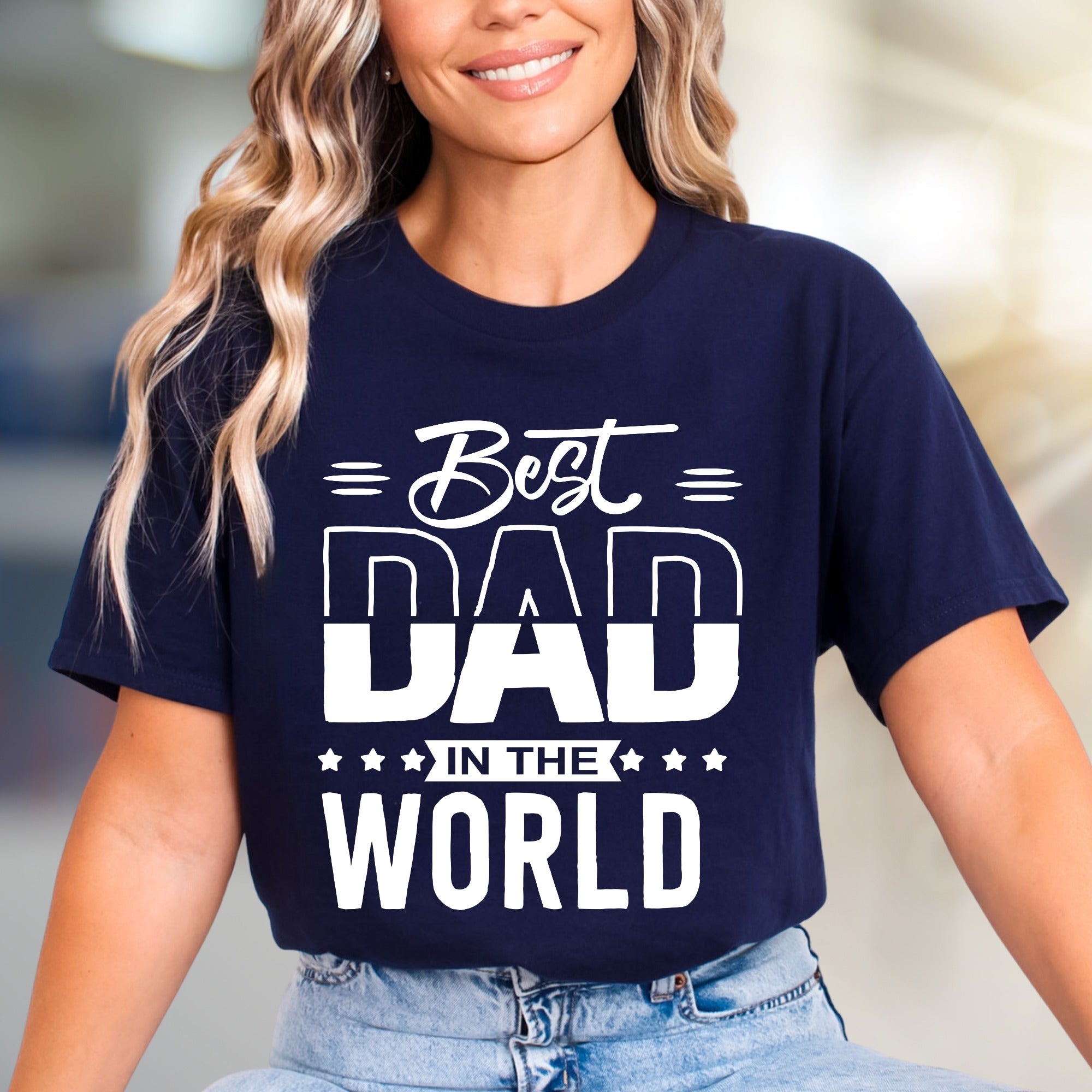 "Best Dad In The World" Father's Day Graphic Tee, a Thoughtful Gift for Dads