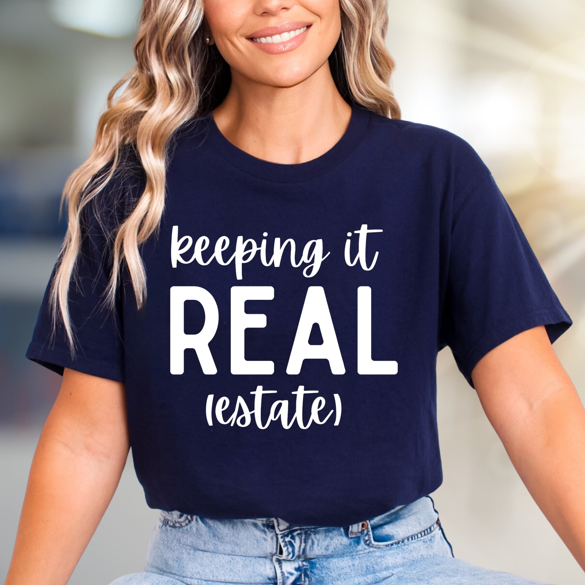 "keeping it REAL (estate)" Real Estate Graphic Tee, a Funny Industry Pick for Realtors