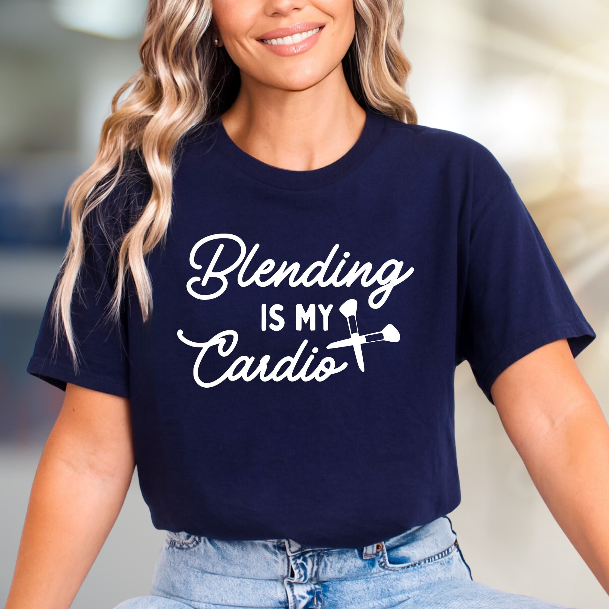 "Blending Is My Cardio" Makeup Artist Graphic Tee, a Beauty Lover's Pick for Everyday Glam