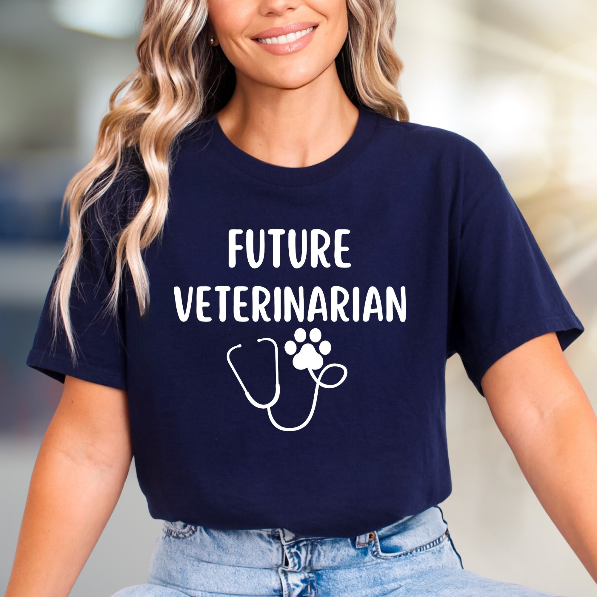 "Future Veterinarian" Dreamer Graphic Tee, a Compassionate Pick for Animal Lovers