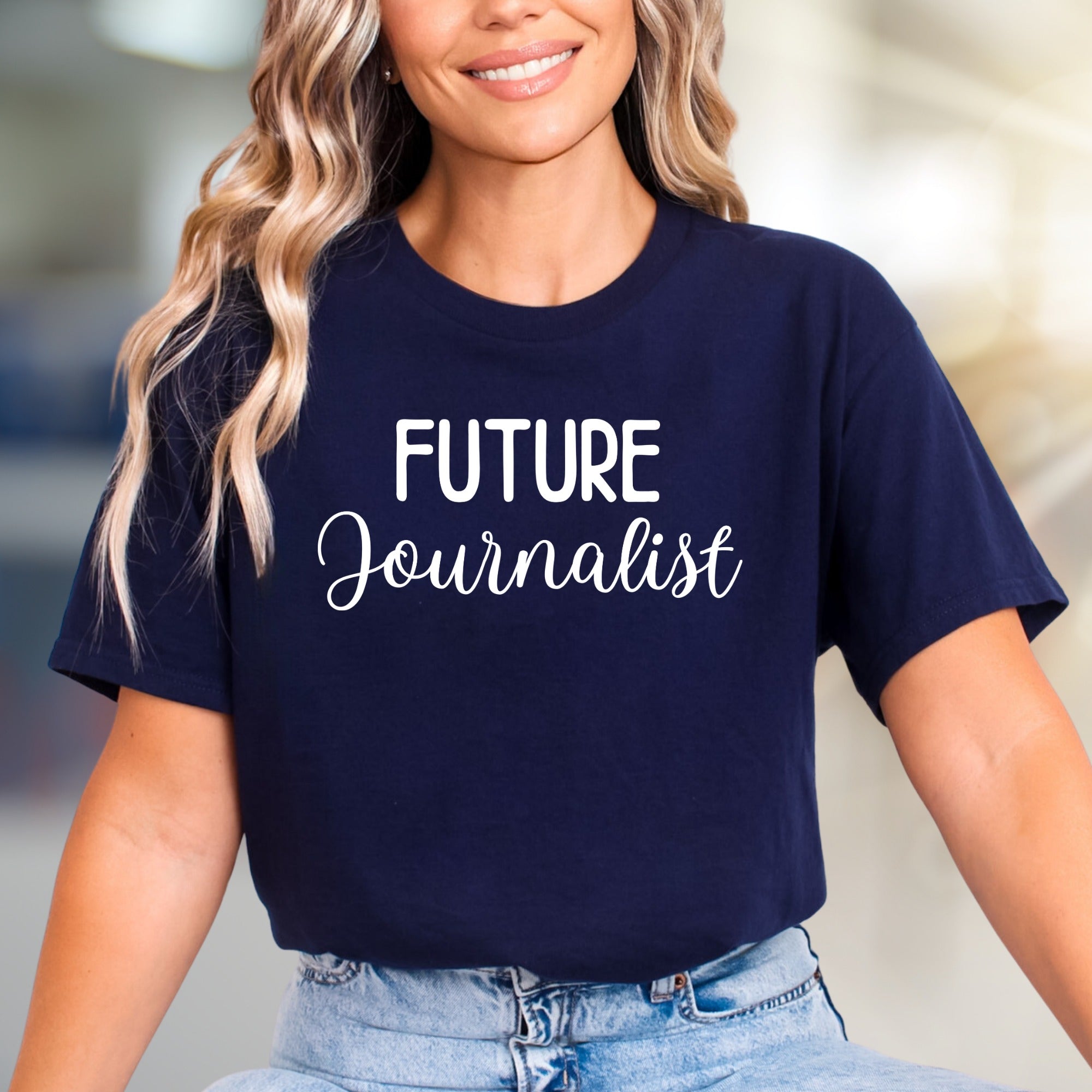 "Future Journalist" Career Aspiration Graphic Tee, a Bold Pick for Media Enthusiasts