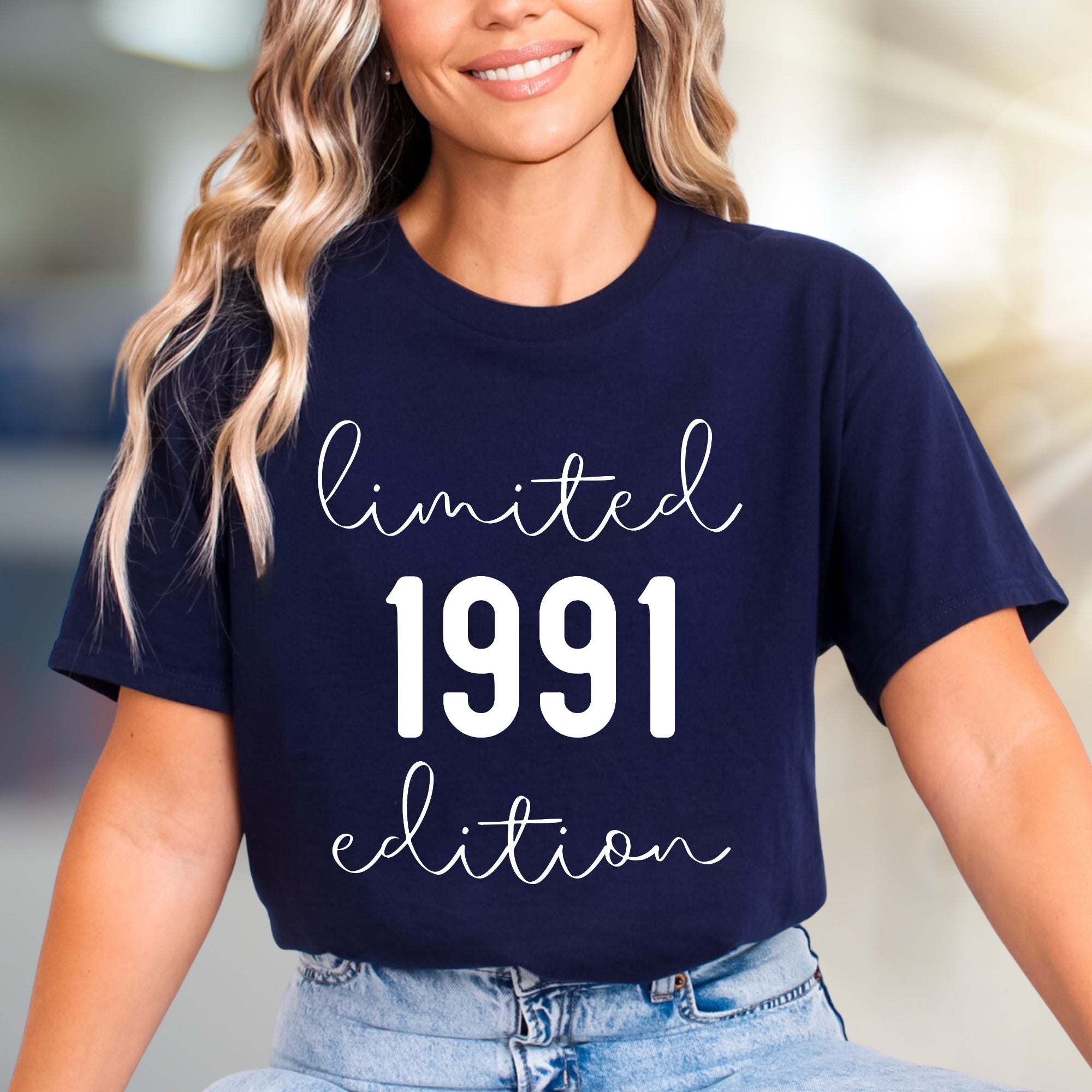 "limited 1991 edition" Birthday Graphic Tee, a Nostalgic Pick for Milestone Celebrations