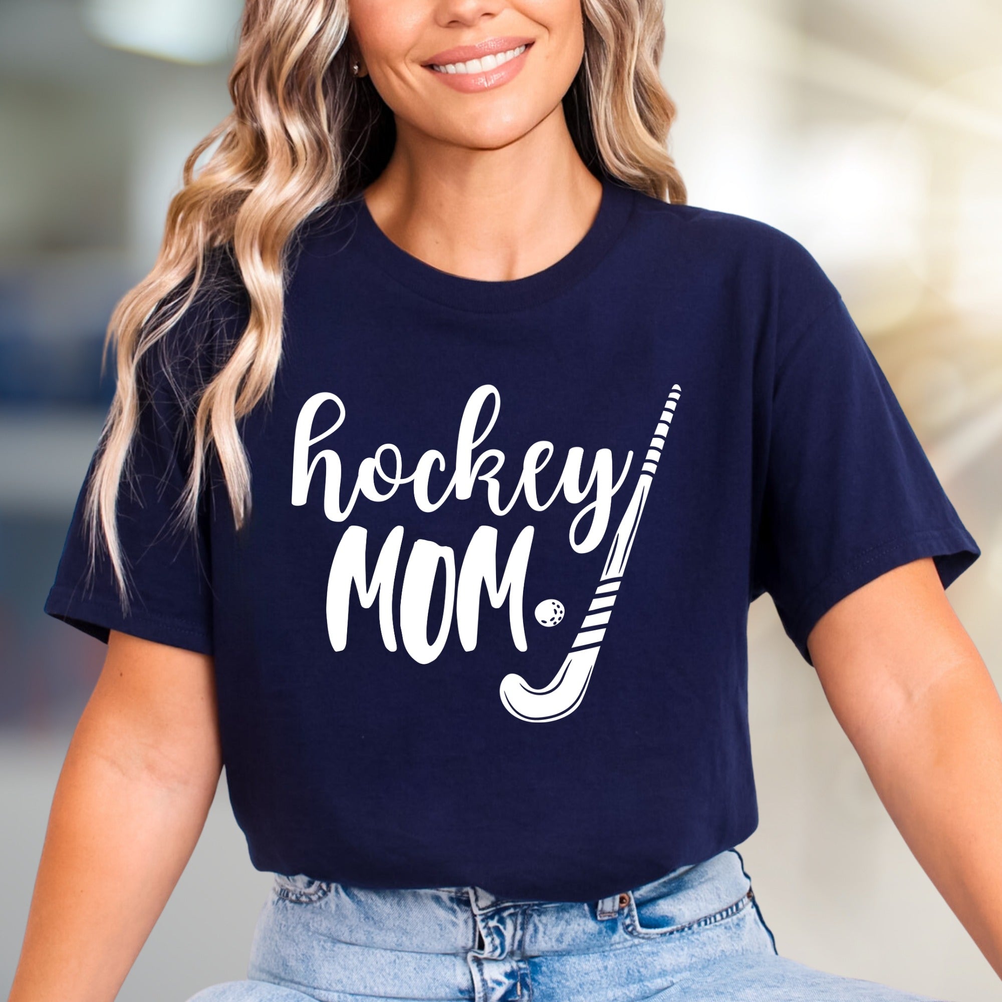 "Hockey MOM" Sports Enthusiast Graphic Tee, a Fan Favorite for Game Day Warriors