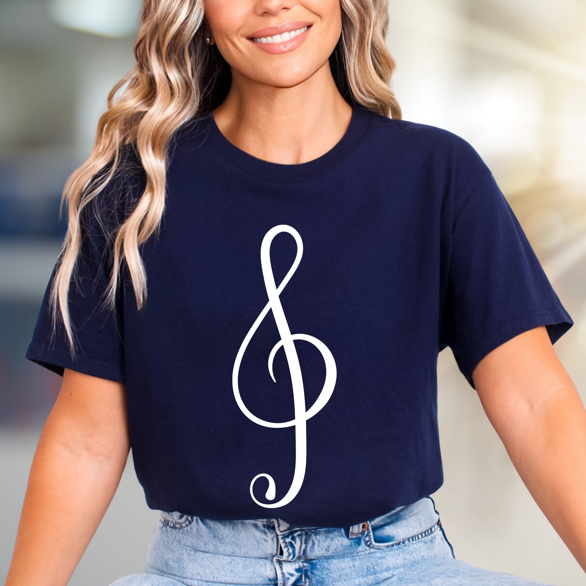 Treble Clef Musical Symbol Graphic Tee, A Musician's Style Pick for Music Lovers