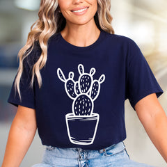 Potted Cactus Boho Graphic Tee, a Desert Chic Pick for Nature Lovers