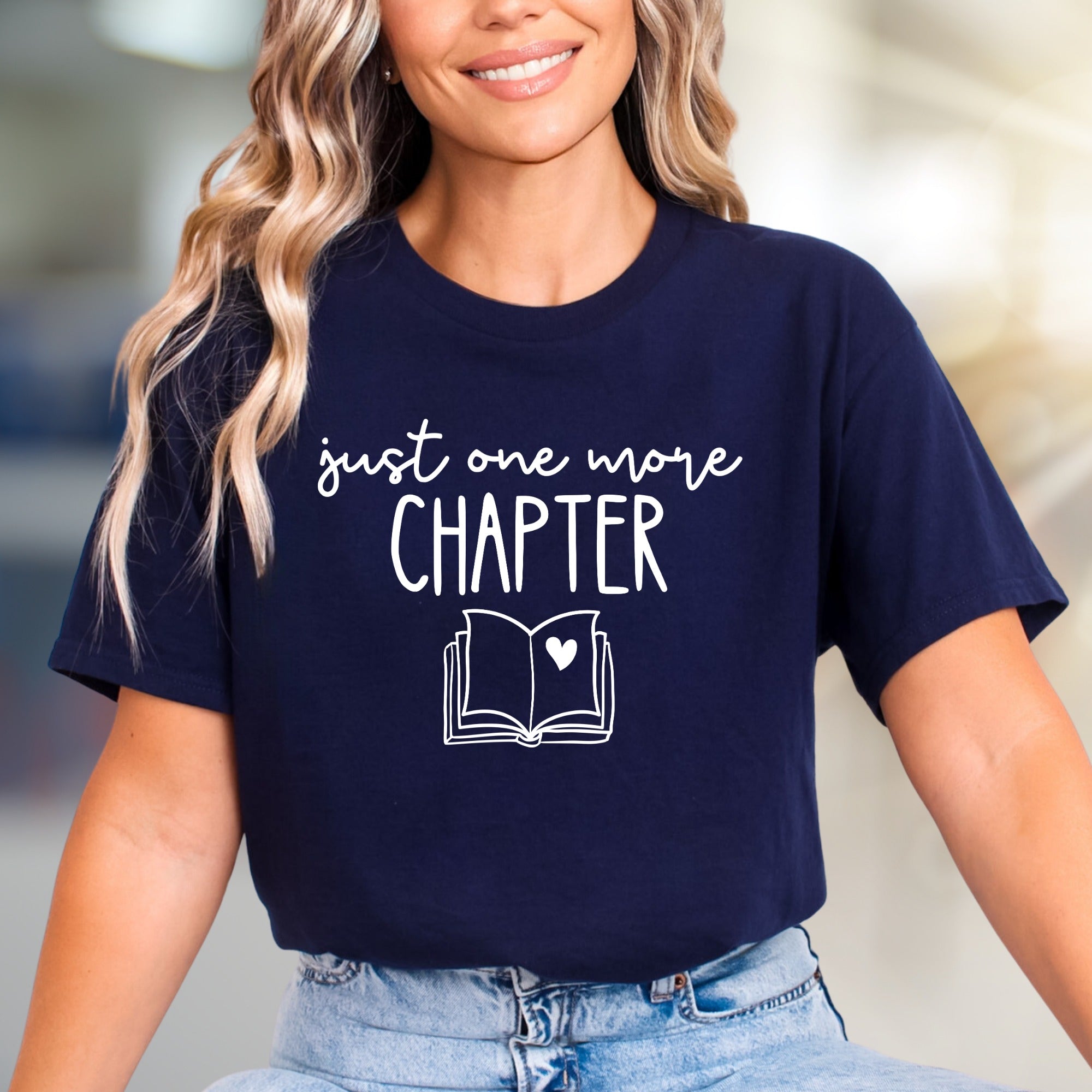 "Just One More Chapter" Book Lover Graphic Tee, a Literary Pick for Avid Readers