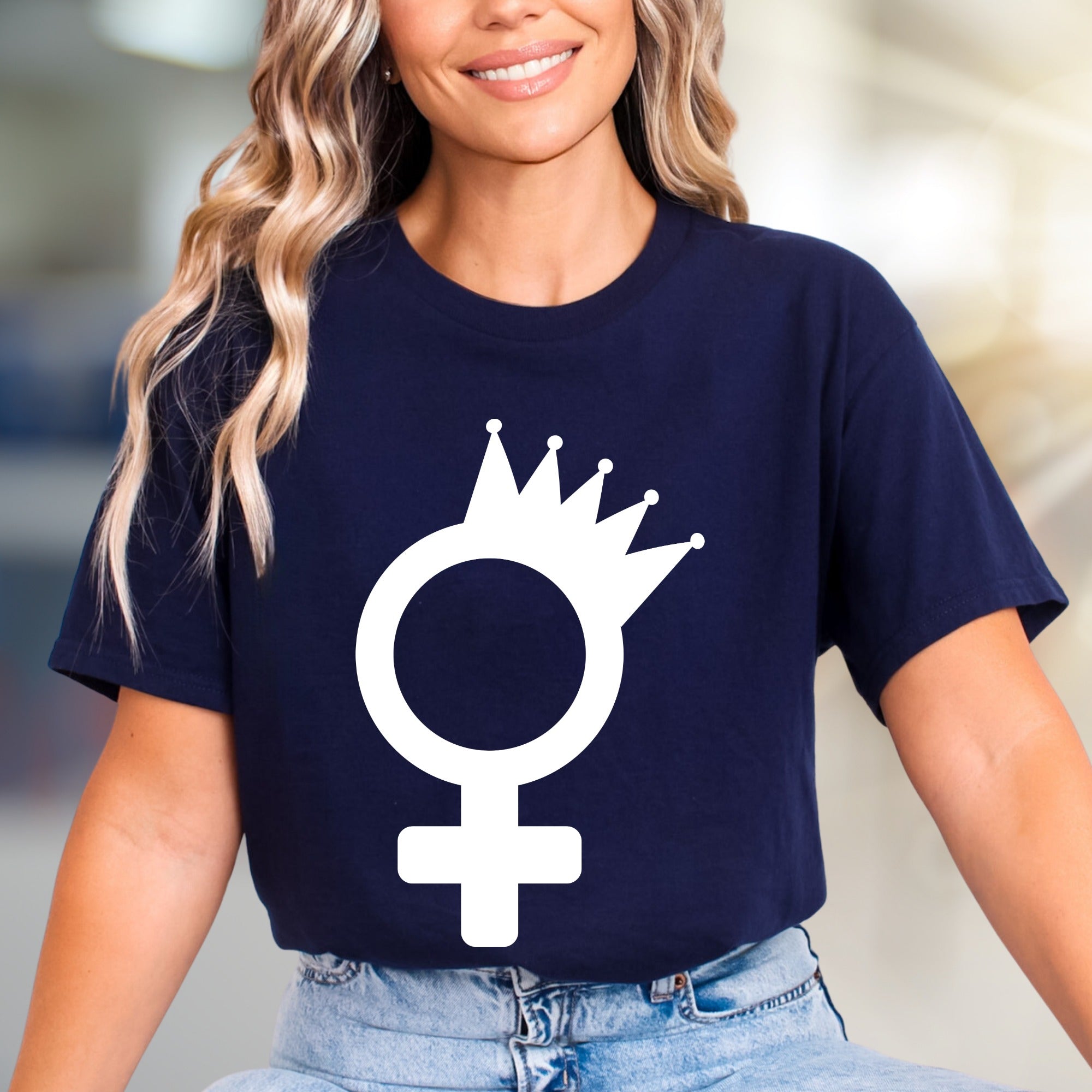 Queen Feminine Symbol | Empowerment Graphic Tee, a Statement Pick for Her
