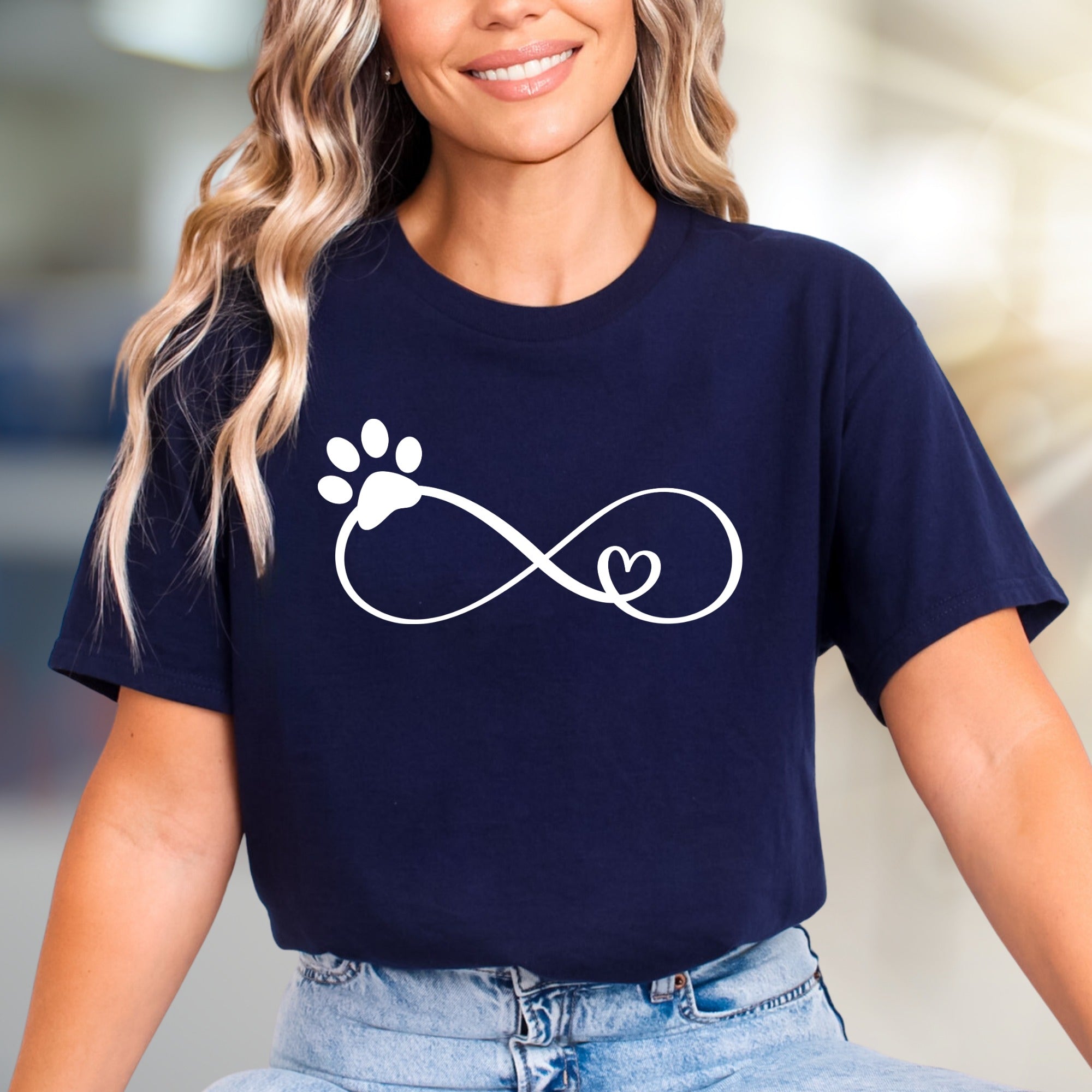 Paw Print Infinity Love Graphic Tee, a Pet Lover's Essential for All