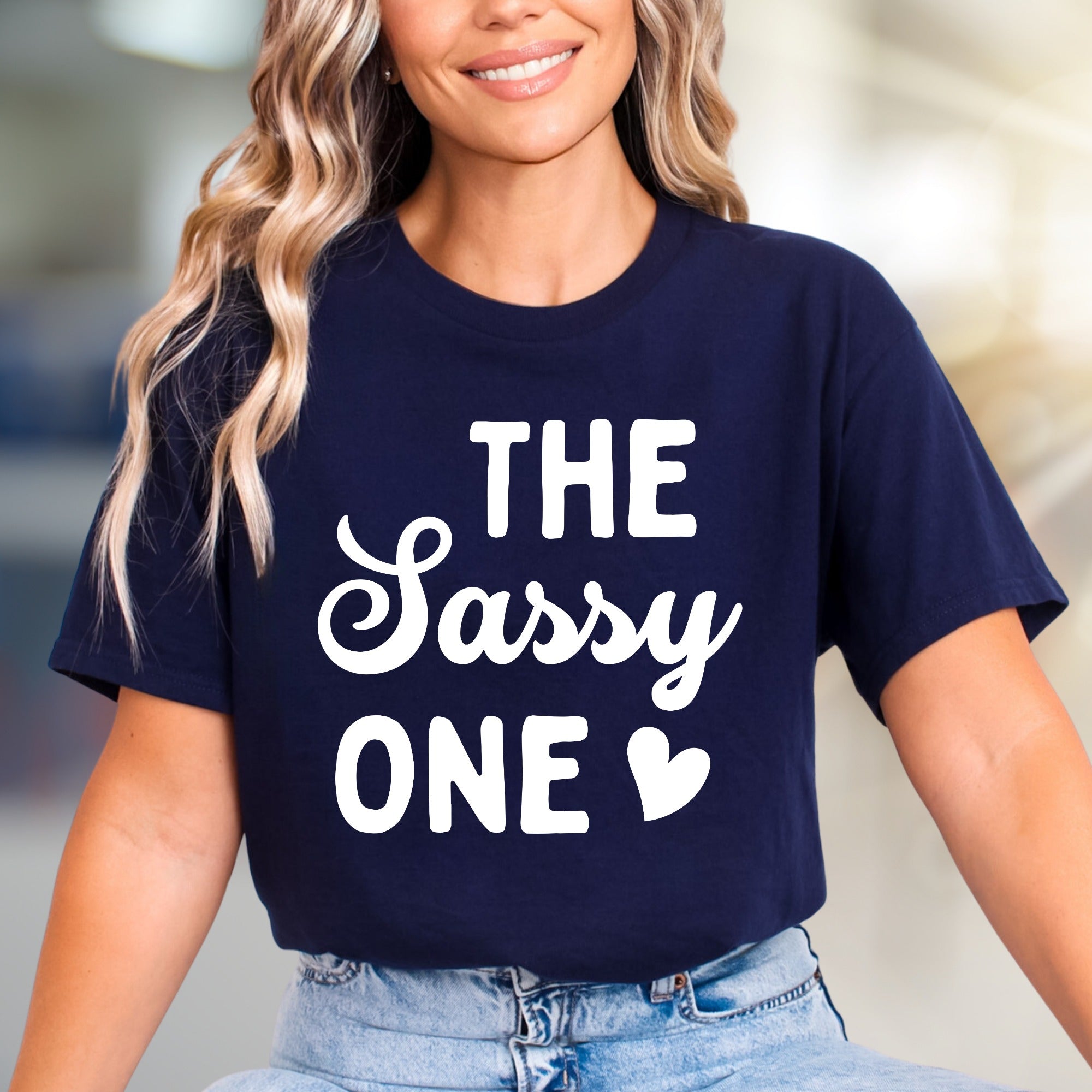 "THE Sassy ONE" Sassy Statement Graphic Tee, a Bold Pick for Besties