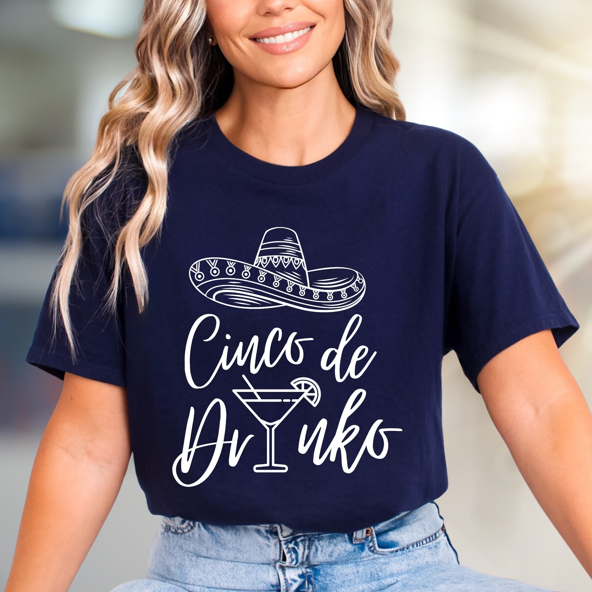 Cinco de Drinko Margarita Sombrero Graphic Tee, a Festive Celebration Pick for Party-Goers