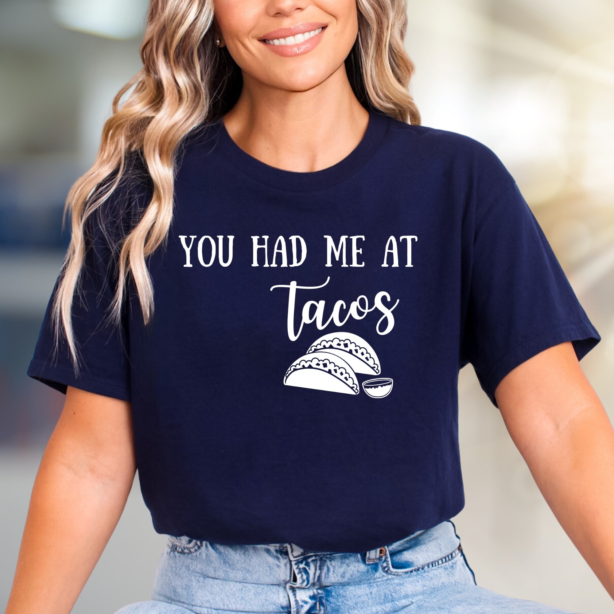 "YOU HAD ME AT Tacos" Foodie Graphic Tee, a Witty Pick for Taco Lovers