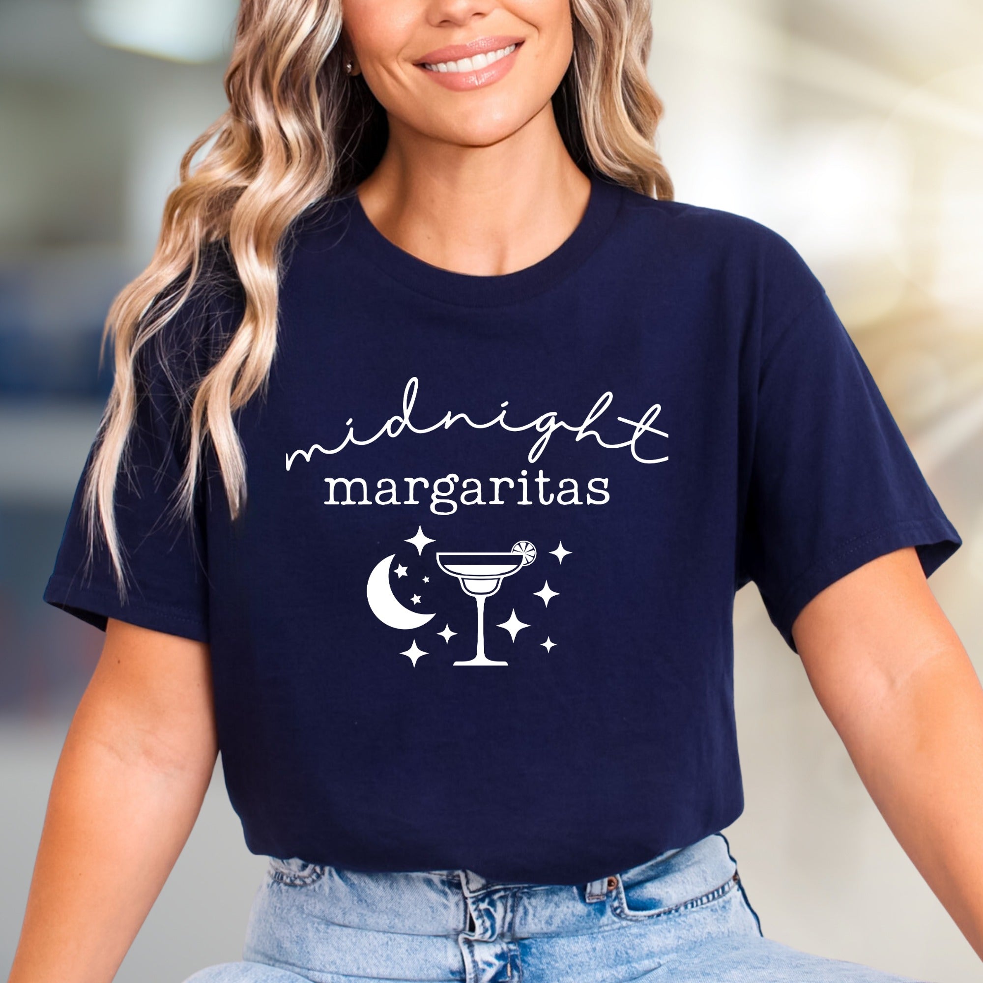"Midnight Margaritas" Evening Drink Graphic Tee, A Nightlife Pick for Cocktail Lovers