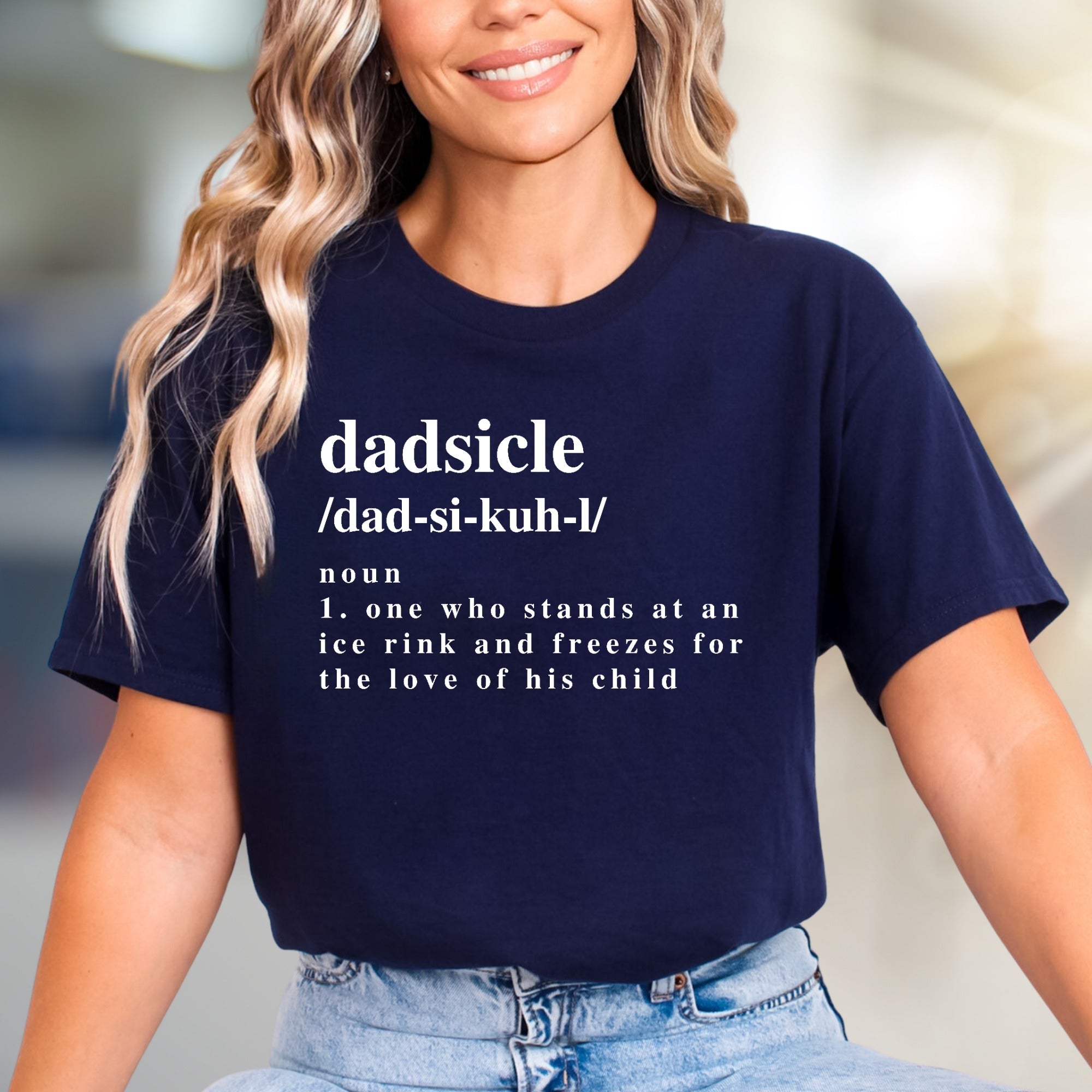 "Dadsicle" Definition Graphic Tee, a Funny Dad Life Pick for Hockey Dads