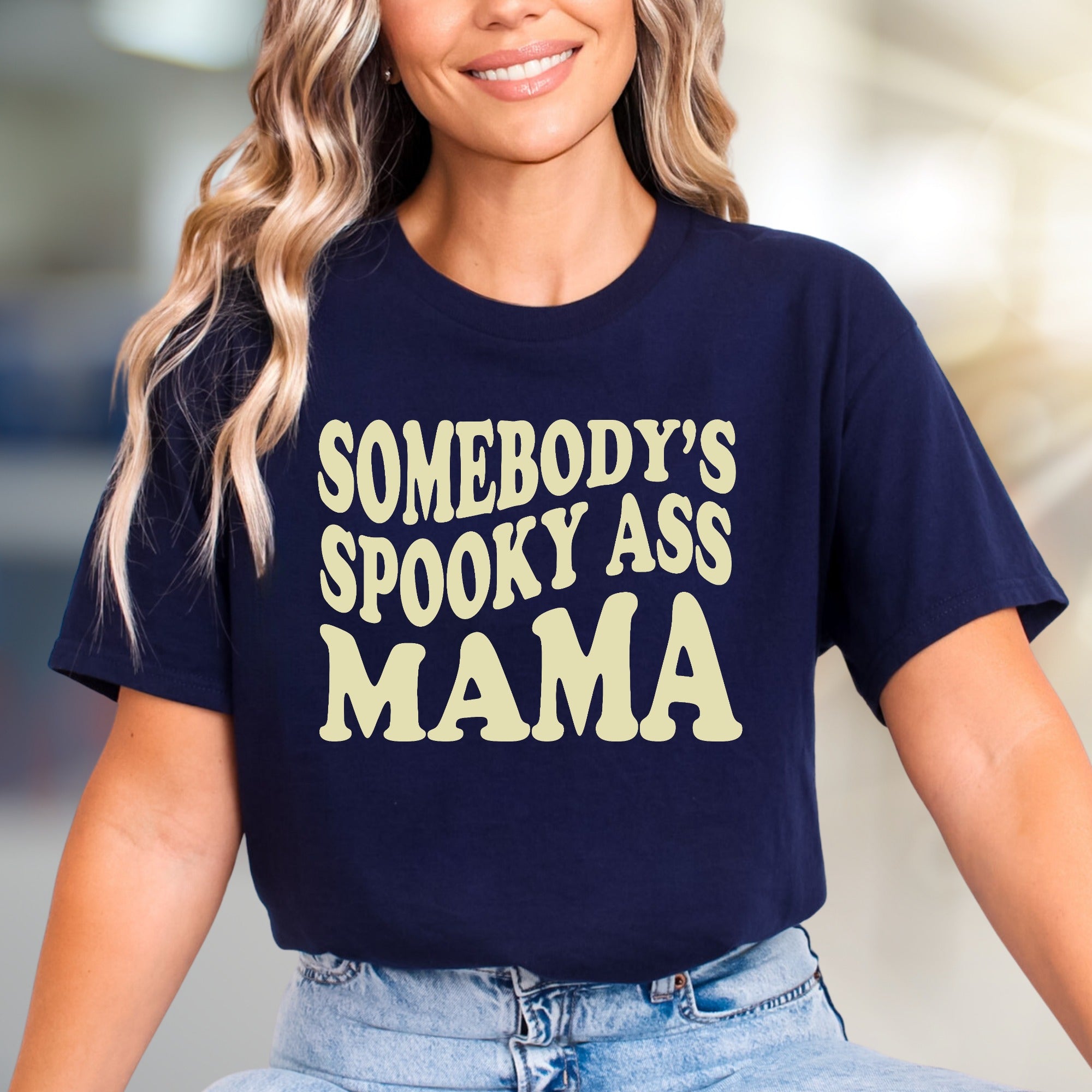 "Somebody's Spooky Ass Mama" Halloween Graphic Tee, a Fun Mama Pick for Casual Wear