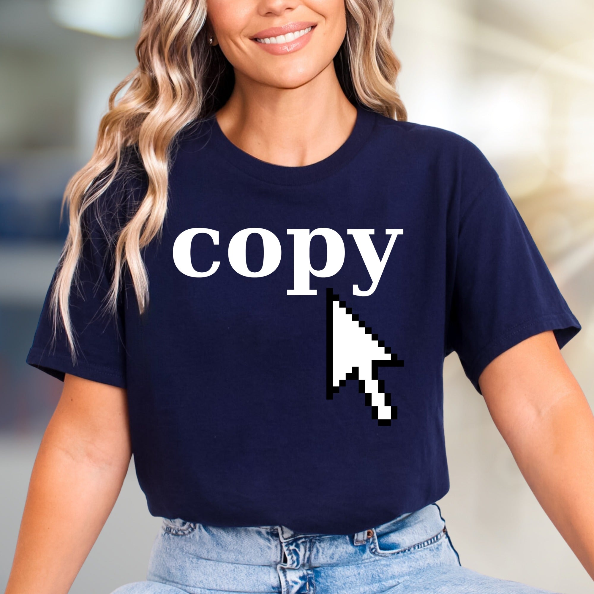 "Copy" Cursor Clicker Graphic Tee, a Tech Culture Pick for Developers