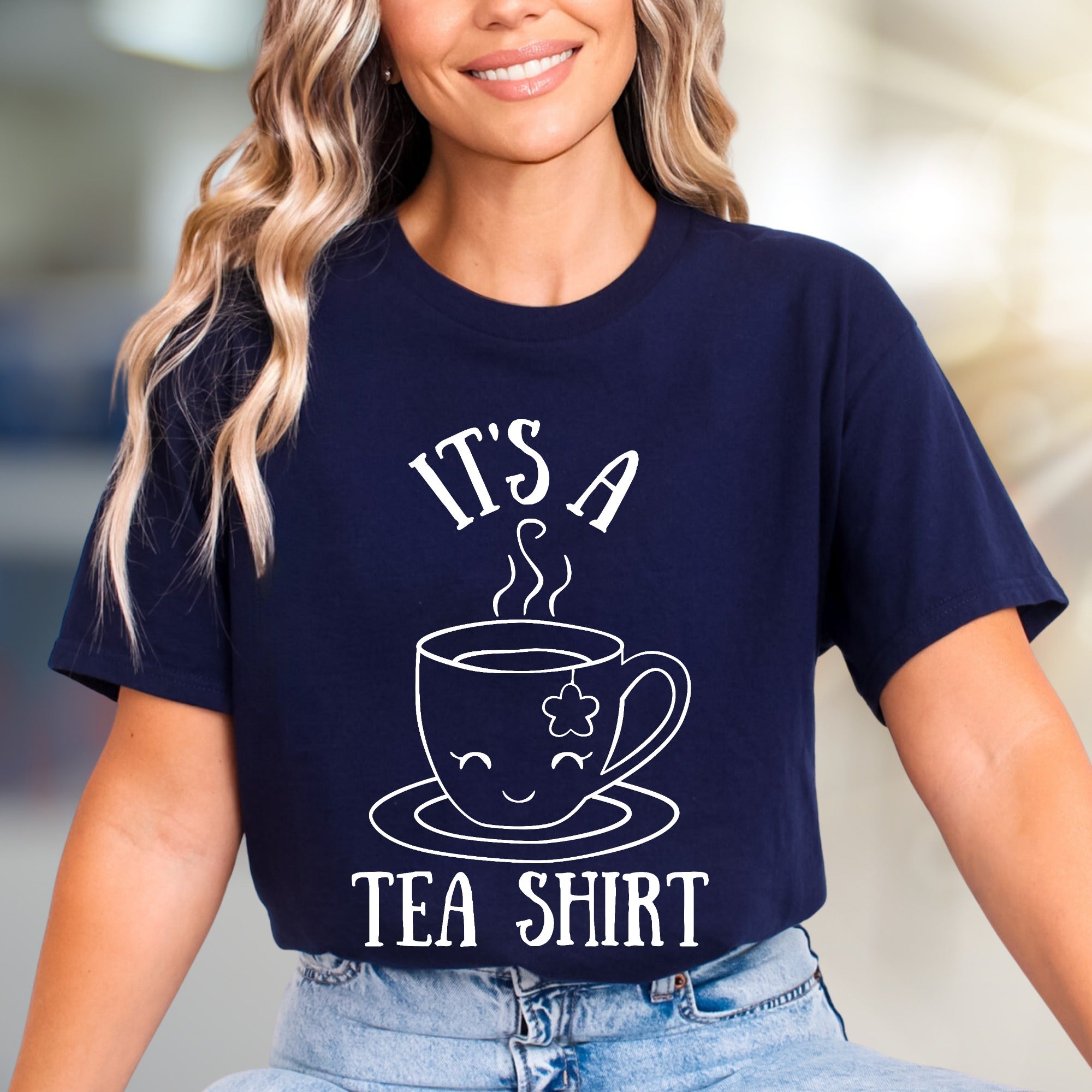 "It's a Tea Shirt" Whimsical Tea Cup Graphic Tee, a Cozy Pick for Tea Lovers