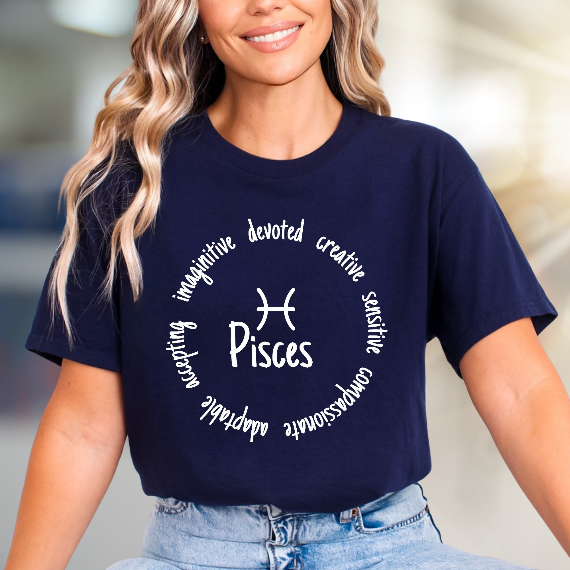 "Pisces" Zodiac Trait Graphic Tee, a Astrological Pick for Dreamers