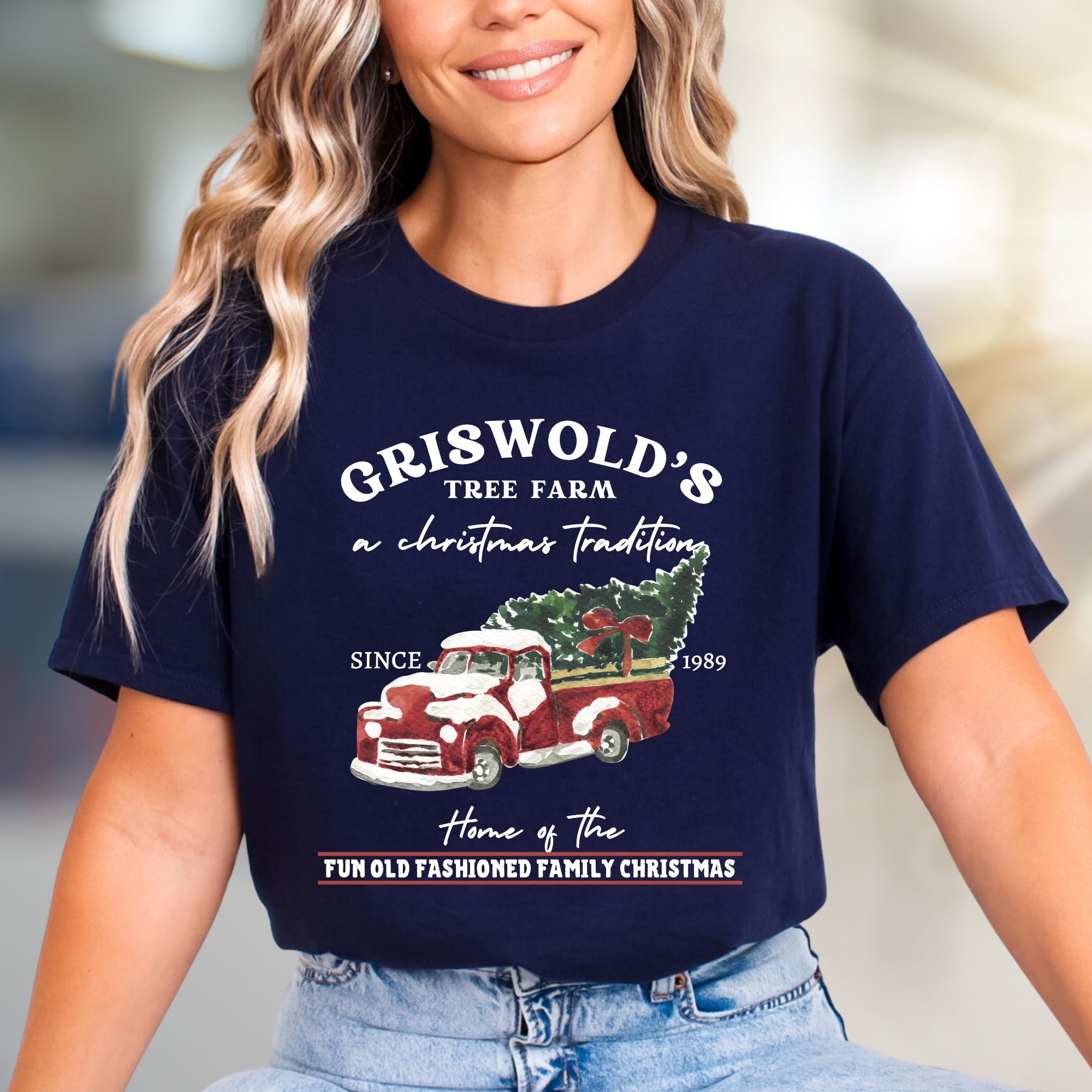 "Griswold's Tree Farm" Vintage Christmas Graphic Tee, a Festive Holiday Pick for Family Lovers