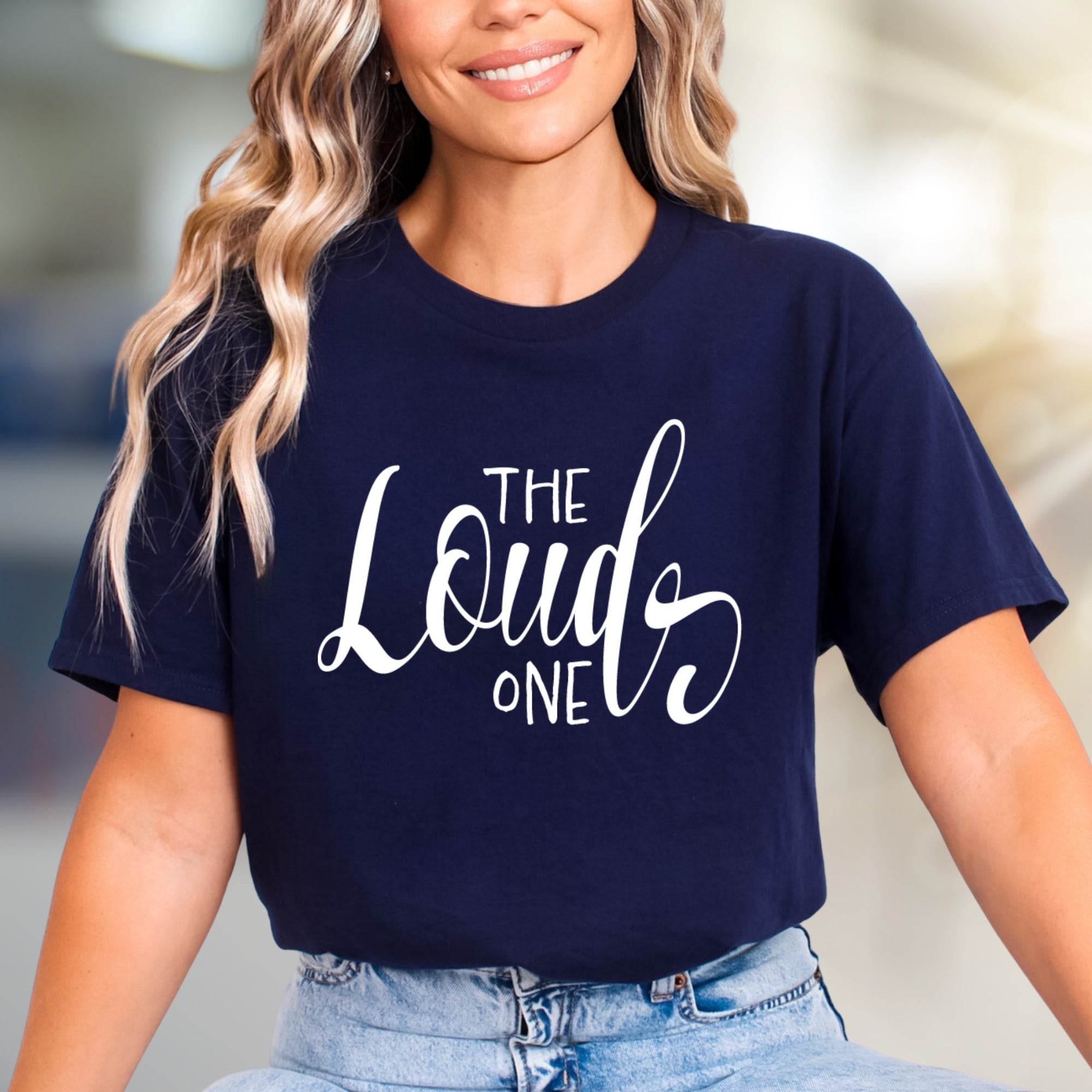 "THE LOUD ONE" Script Graphic Tee, a Bold Statement for Expressive Personalities