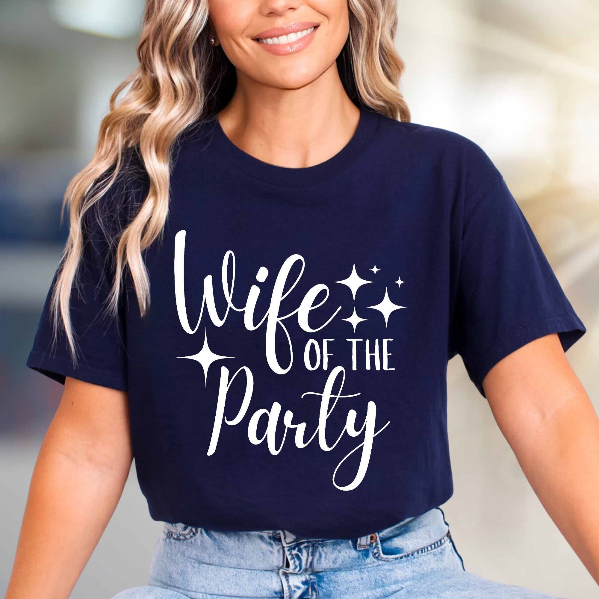 "Wife of the Party" Bachelorette Bash Graphic Tee, a Celebration Pick for Her