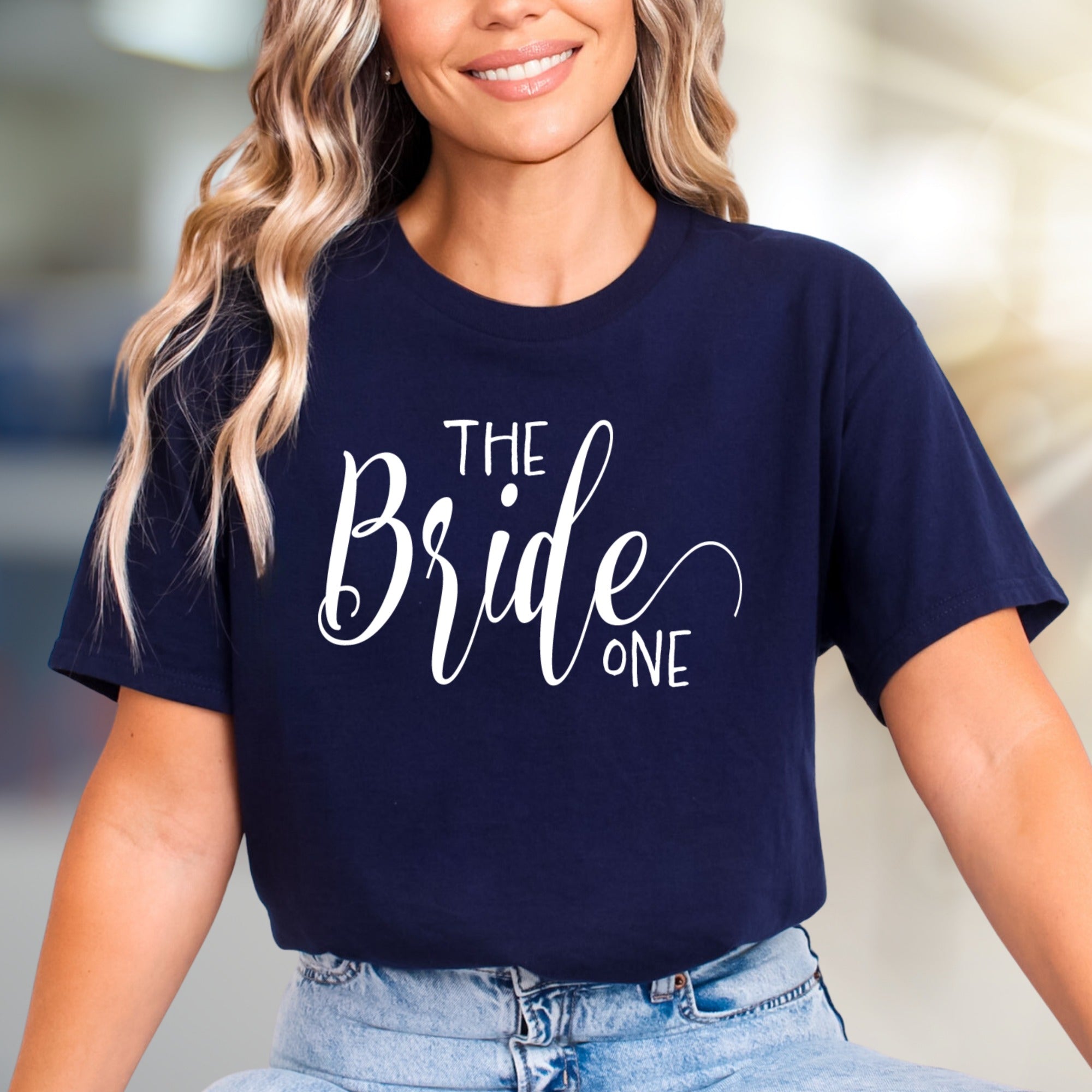 "The Bride One" Script Graphic Tee, a Bridal Party Pick for Engaged Women