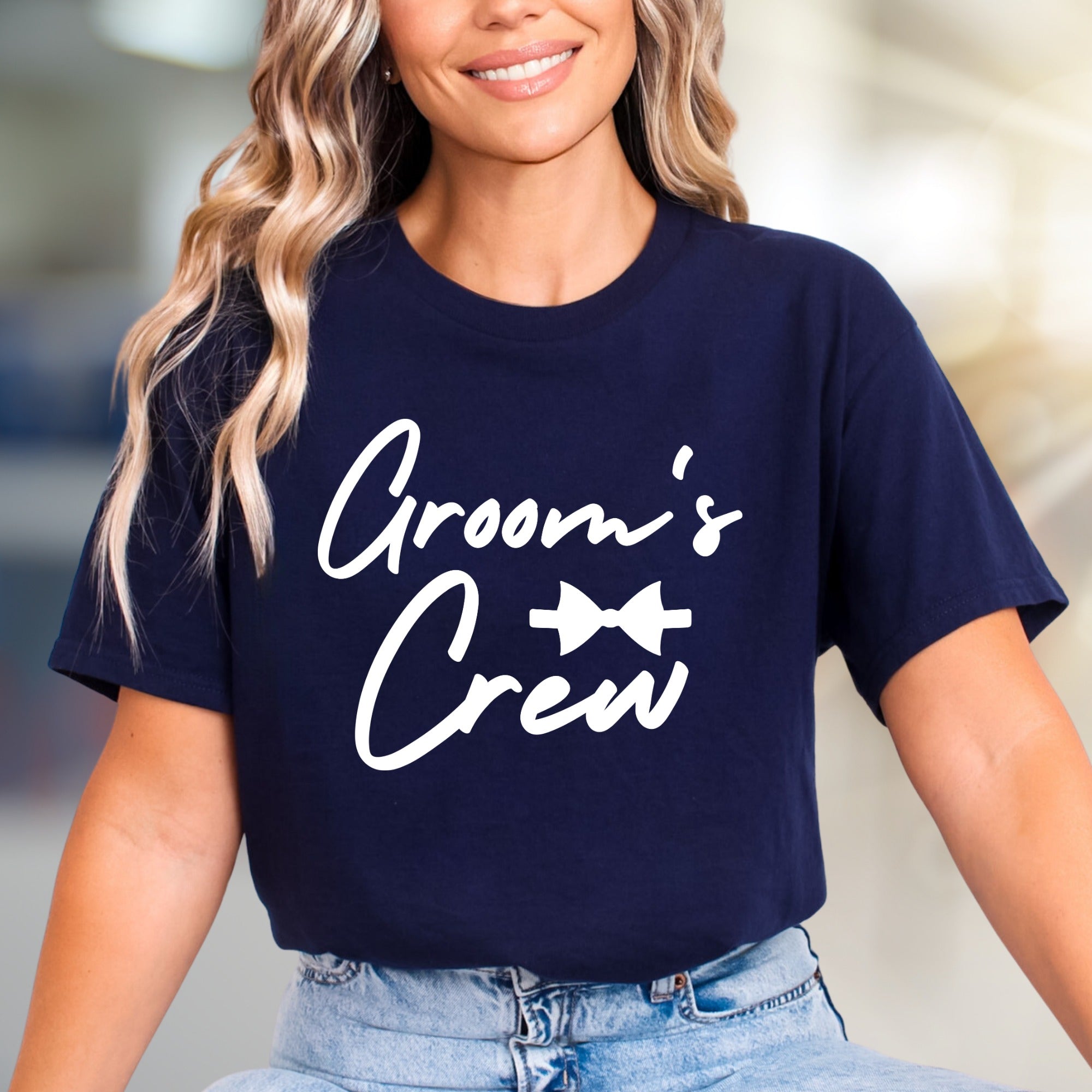 "Groom's Crew" Wedding Party Graphic Tee, a Bridal Party Pick for Celebration Bonds