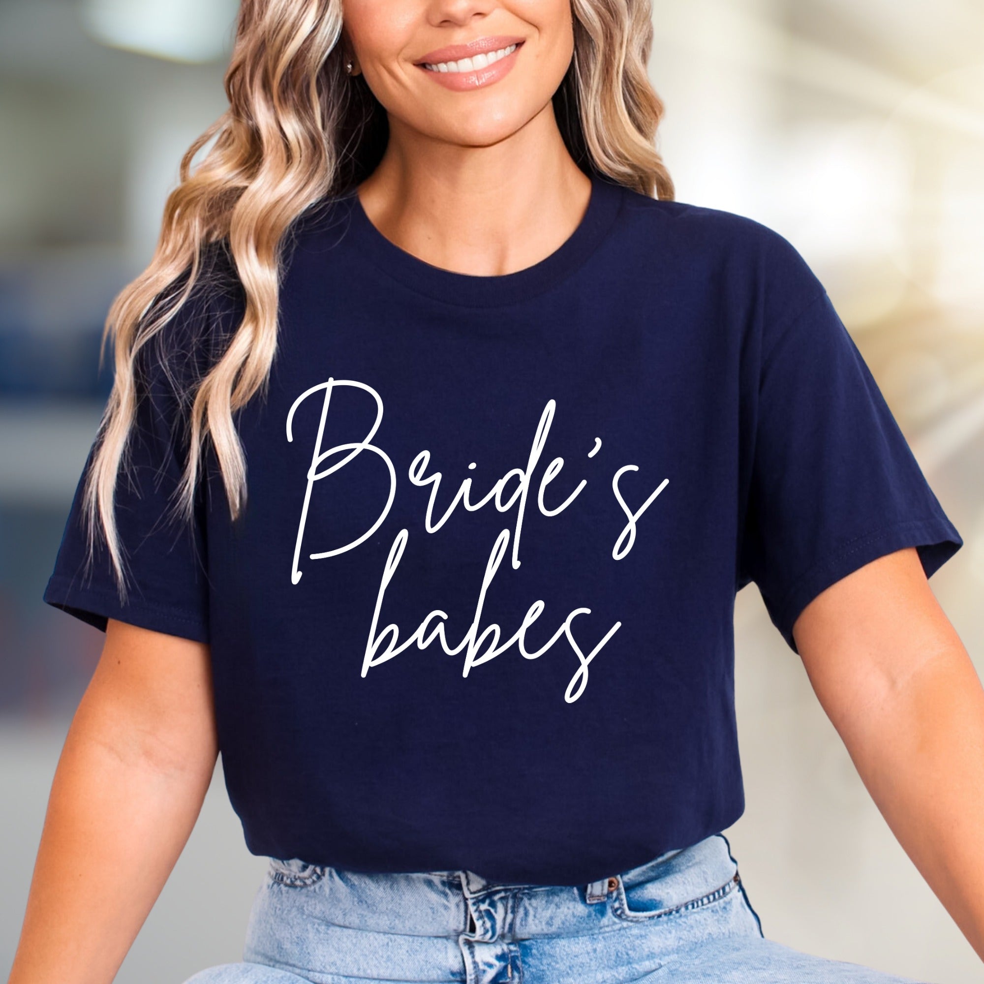 "Bride's Babes" Script Graphic Tee, a Bridal Party Pick for Celebration