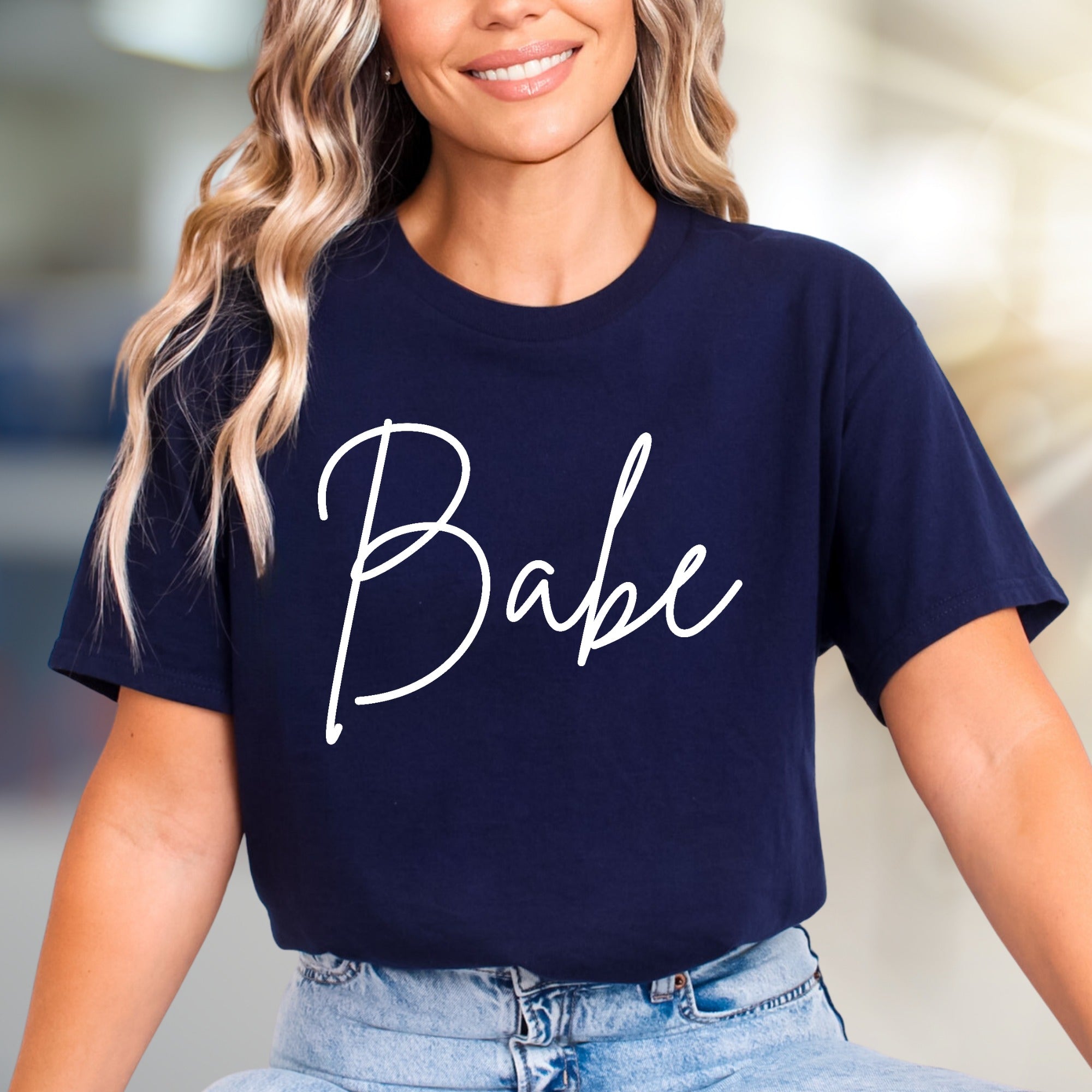 "Babe" Script Graphic Tee, a Sweet Statement for Her