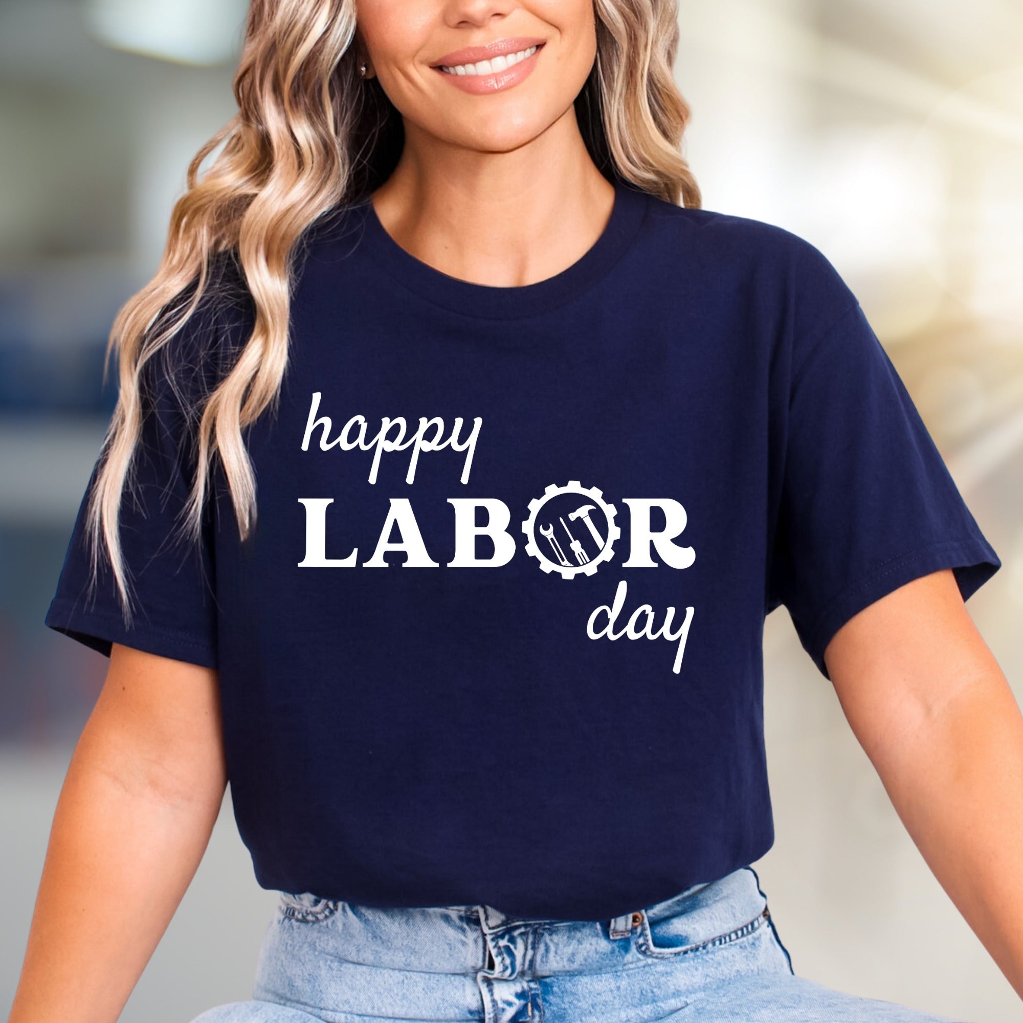 "happy LABOR day" Work & Tools Graphic Tee, a Celebration Pick for Everyone