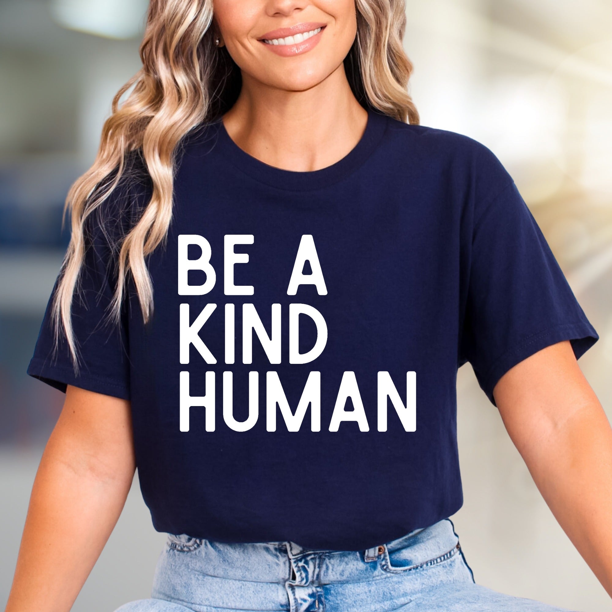 "BE A KIND HUMAN" Inspirational Graphic Tee, a Positive Vibe for Everyone
