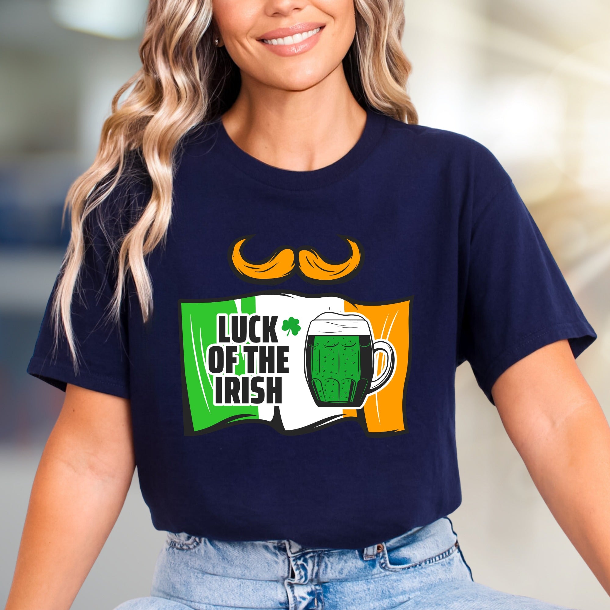 "Luck of the Irish" St. Patrick's Day Graphic Tee, a Festive Pick for Celebrants