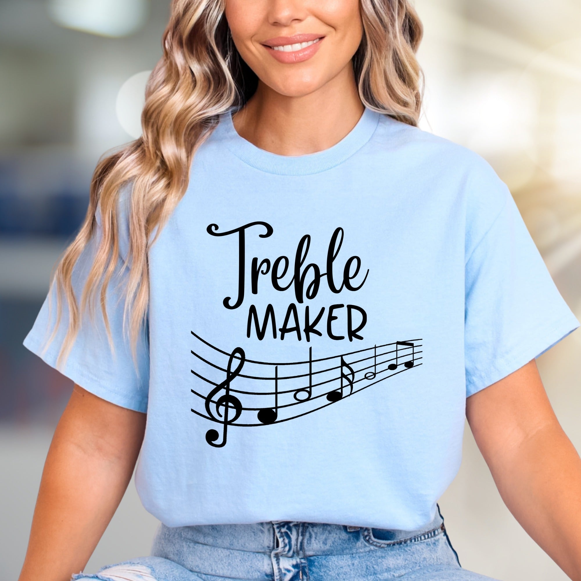 "Treble Maker" Music Staff Graphic Tee, a Playful Statement for Music Lovers
