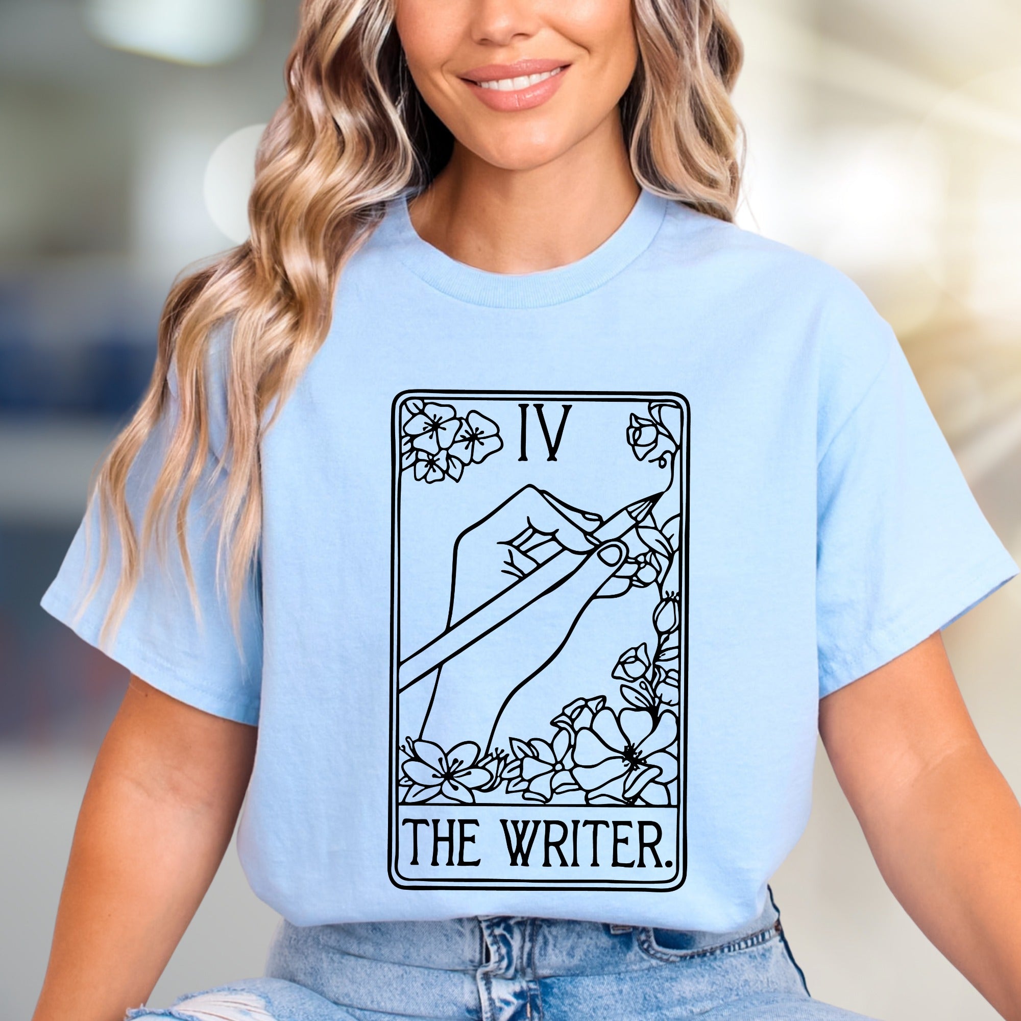 "THE WRITER." Tarot Card Graphic Tee, A Creative Soul's Statement Piece