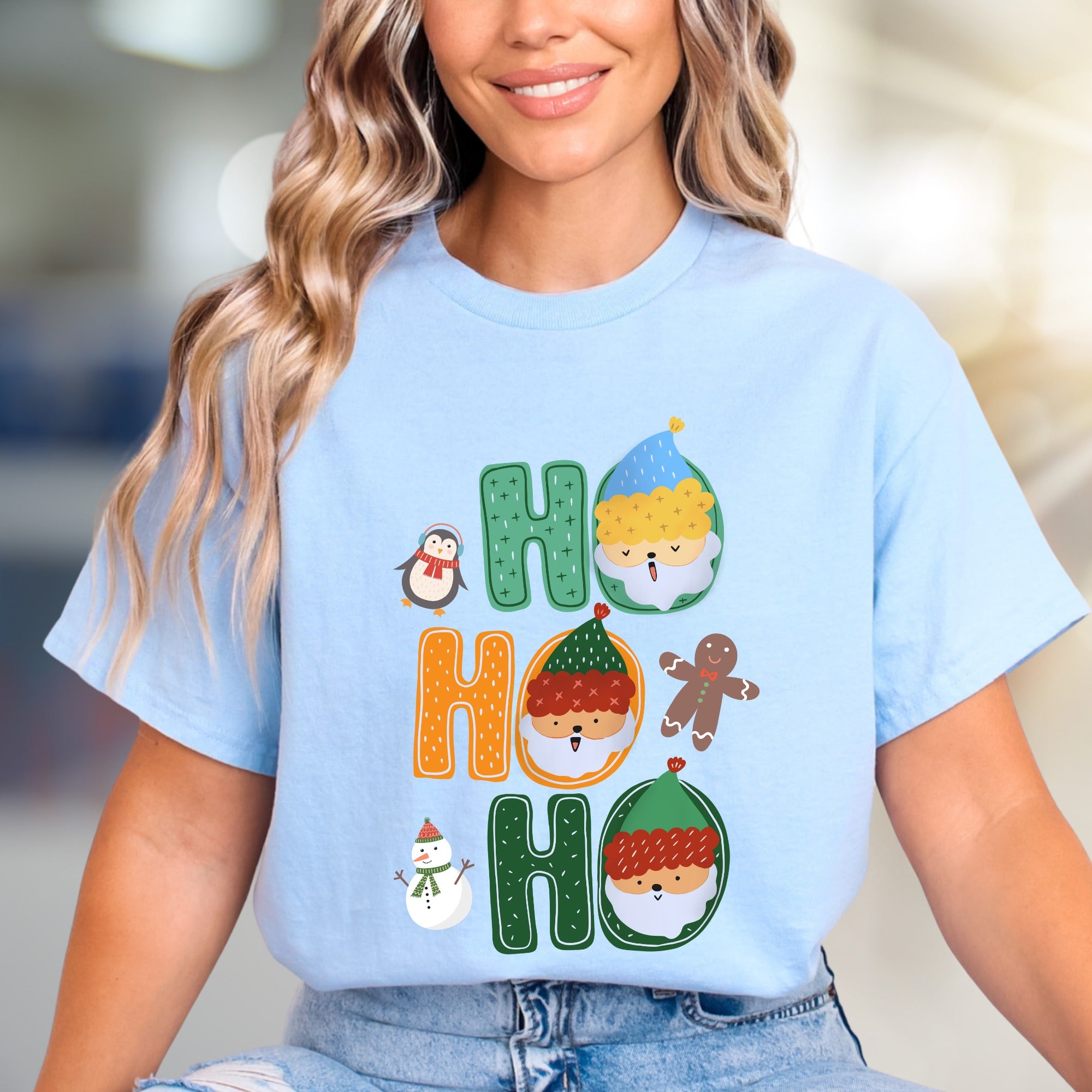 Ho Ho Ho Winter Holiday Graphic Tee, a Festive Christmas Pick for Everyone