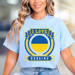 "I Love Ukraine" Patriot Flag Graphic Tee, a Heritage Pick for Supporters