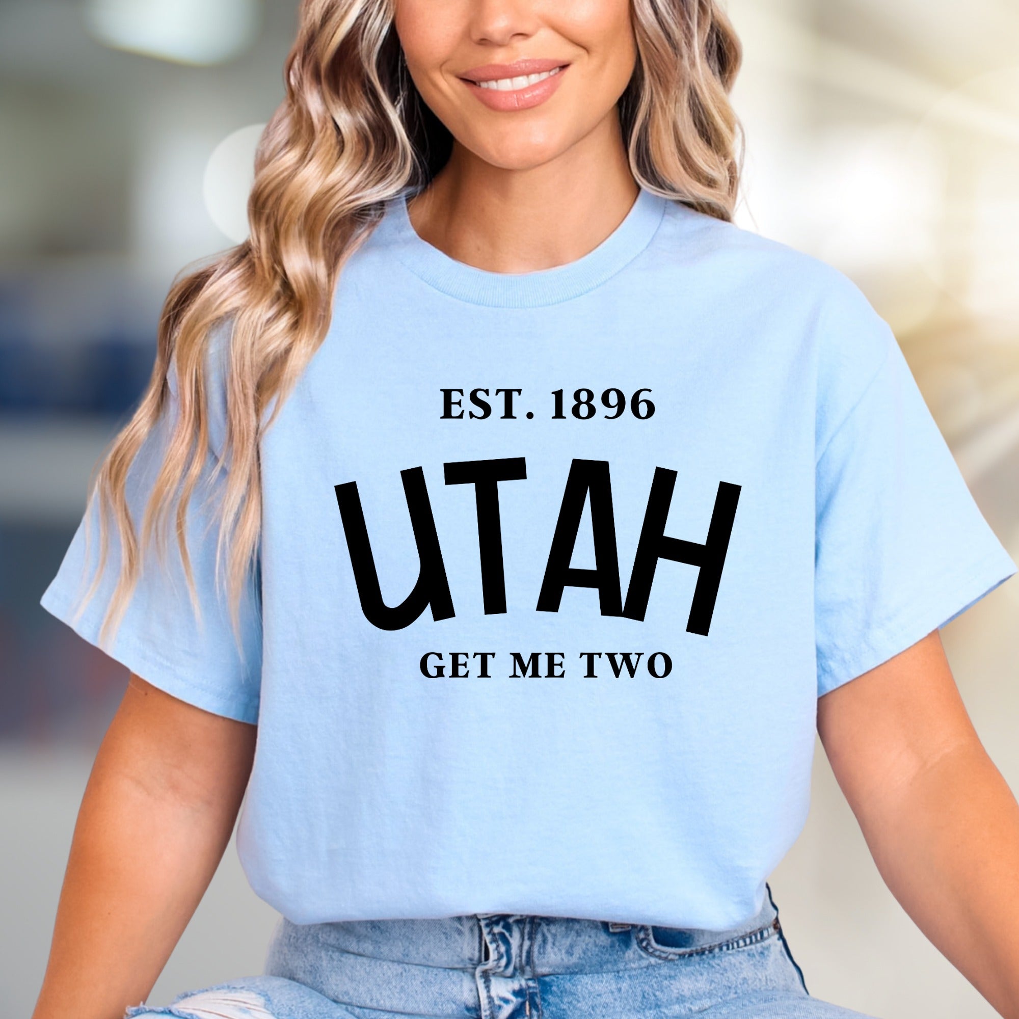 "UTAH GET ME TWO" State Pride Graphic Tee, a Witty Travel Pick for Locals & Visitors