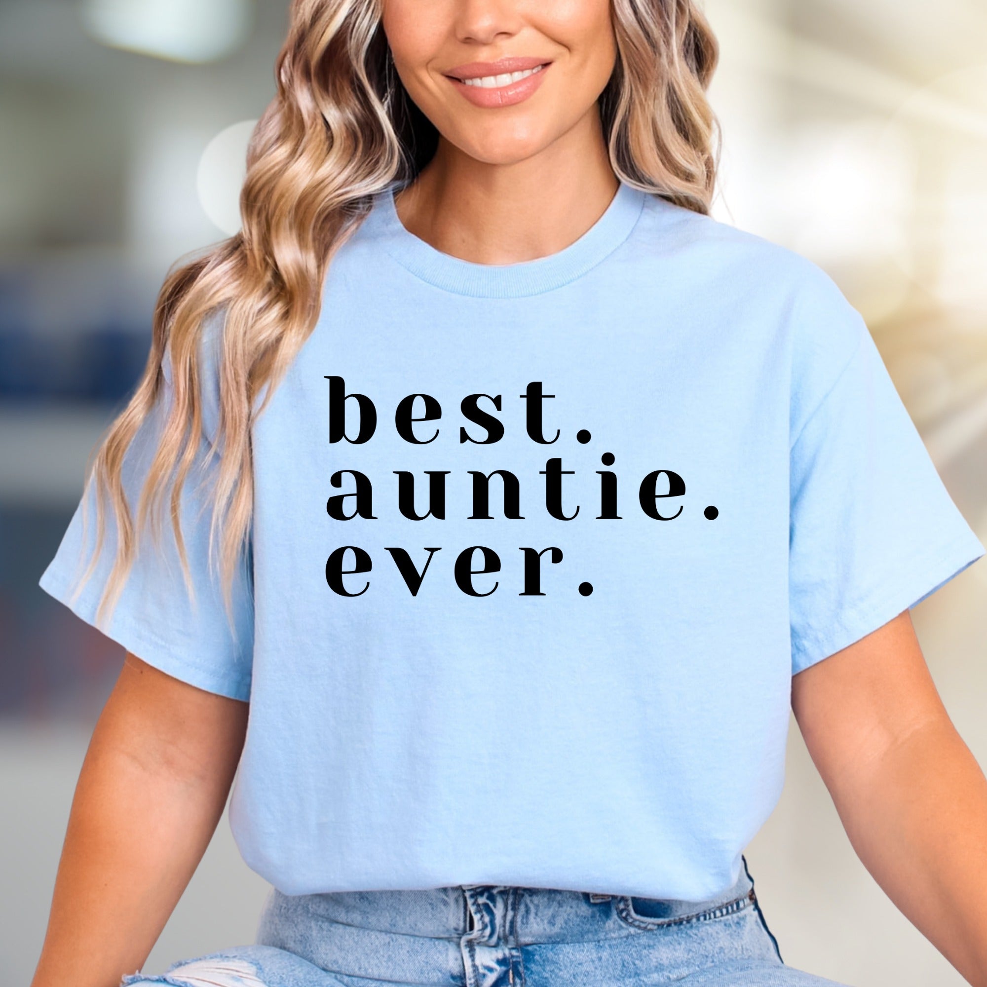"best. auntie. ever." Elegant Statement Graphic Tee, a Family Love Pick for Aunties