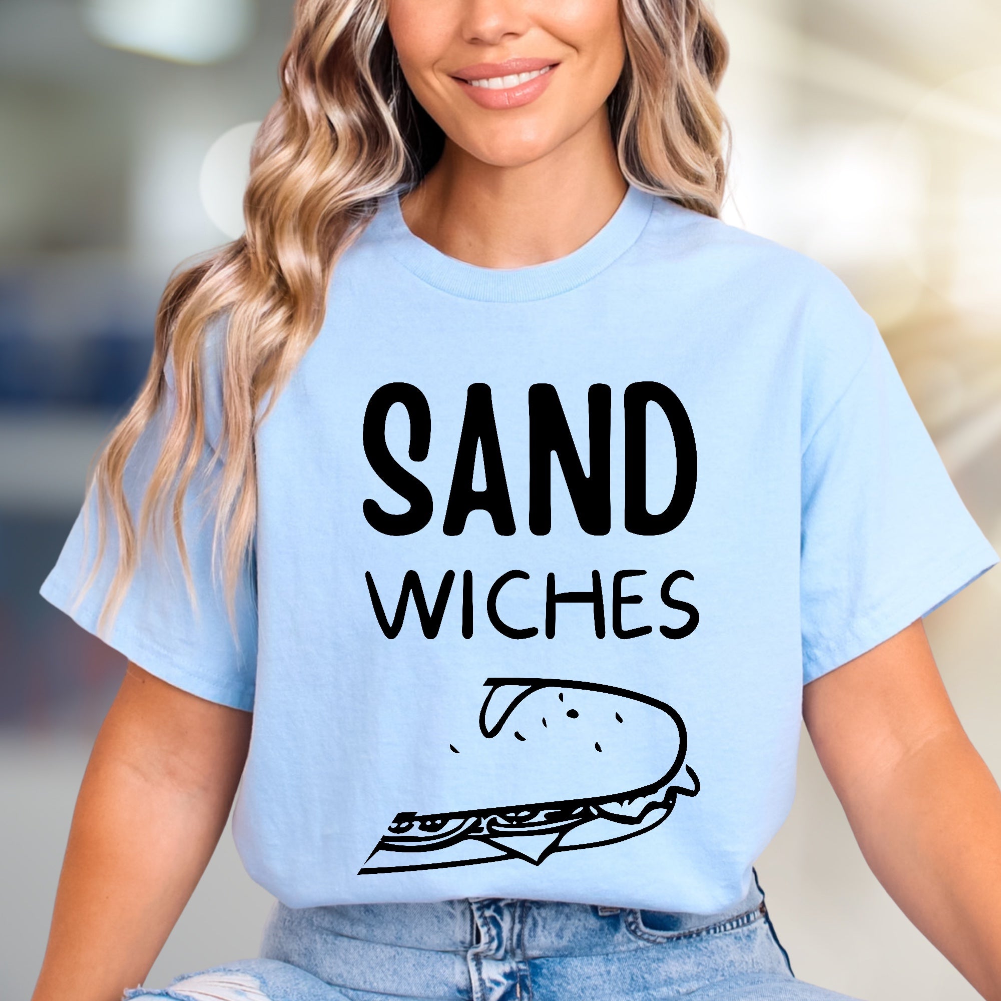"SAND WICHES" Lunch Break Graphic Tee, a Foodie Pick for Casual Days