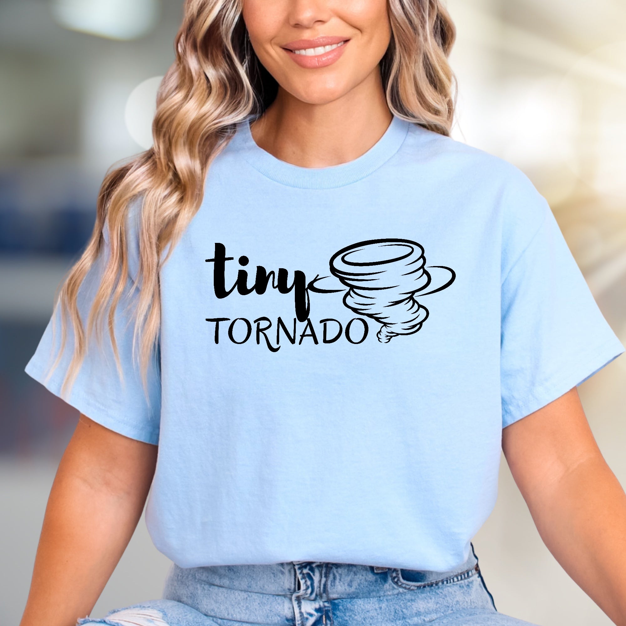 "Tiny Tornado" Playful Swirl Graphic Tee, a Whimsical Pick for Energetic Souls